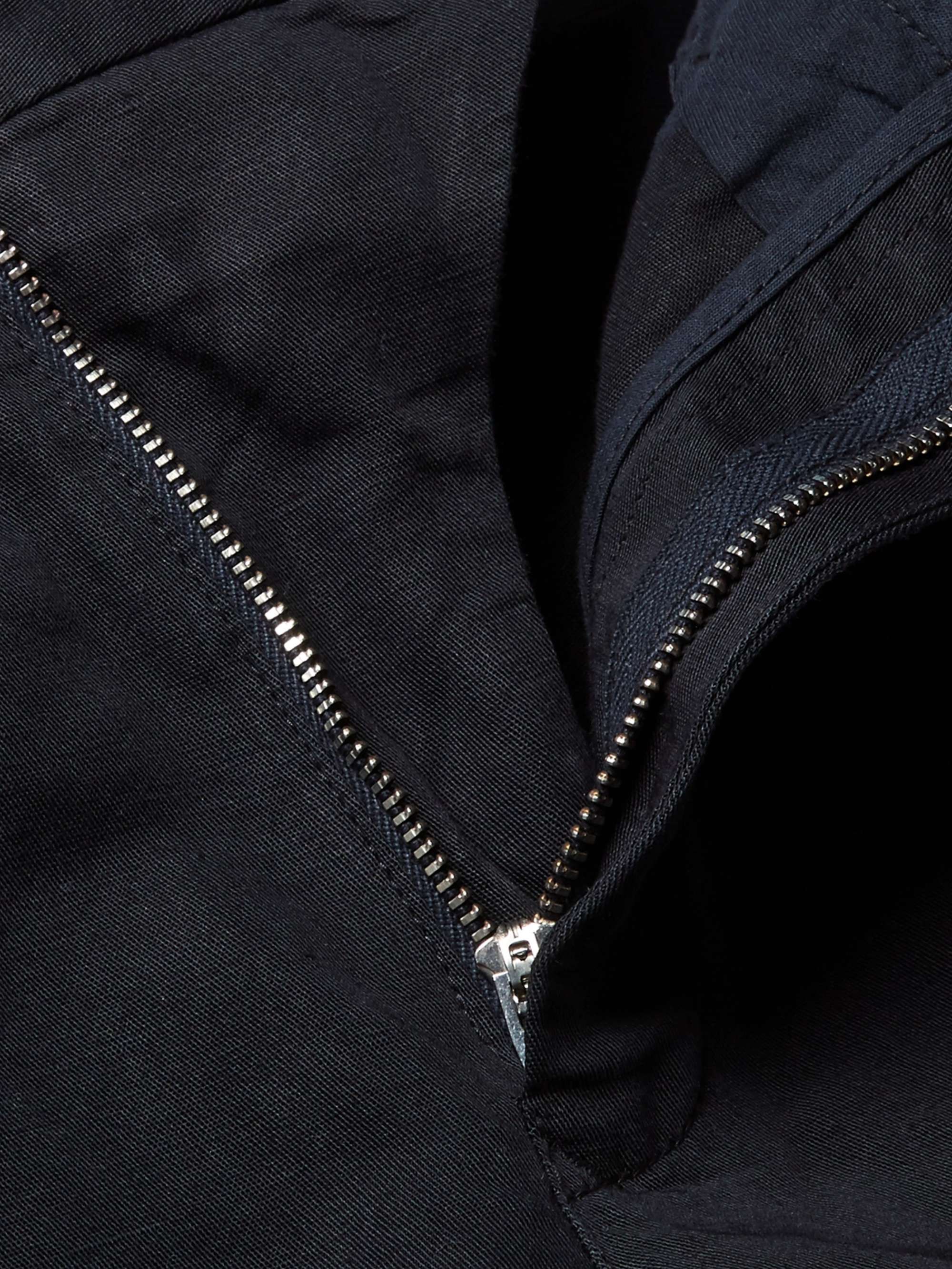 INCOTEX Slim-Fit Linen and Cotton-Blend Shorts
