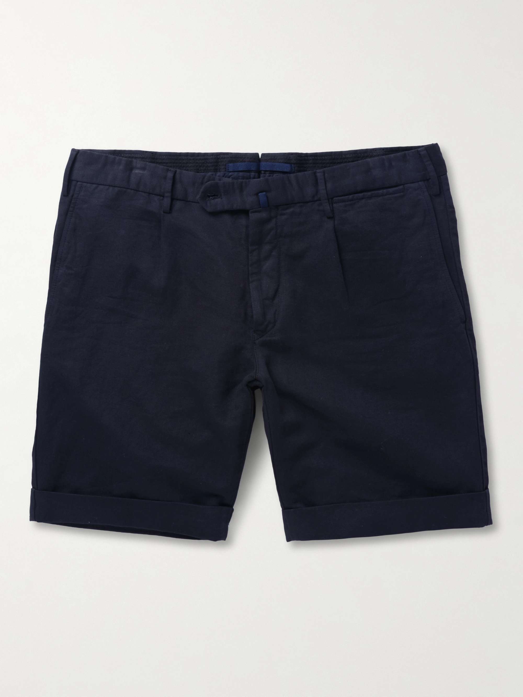 INCOTEX Slim-Fit Linen and Cotton-Blend Shorts for Men | MR PORTER