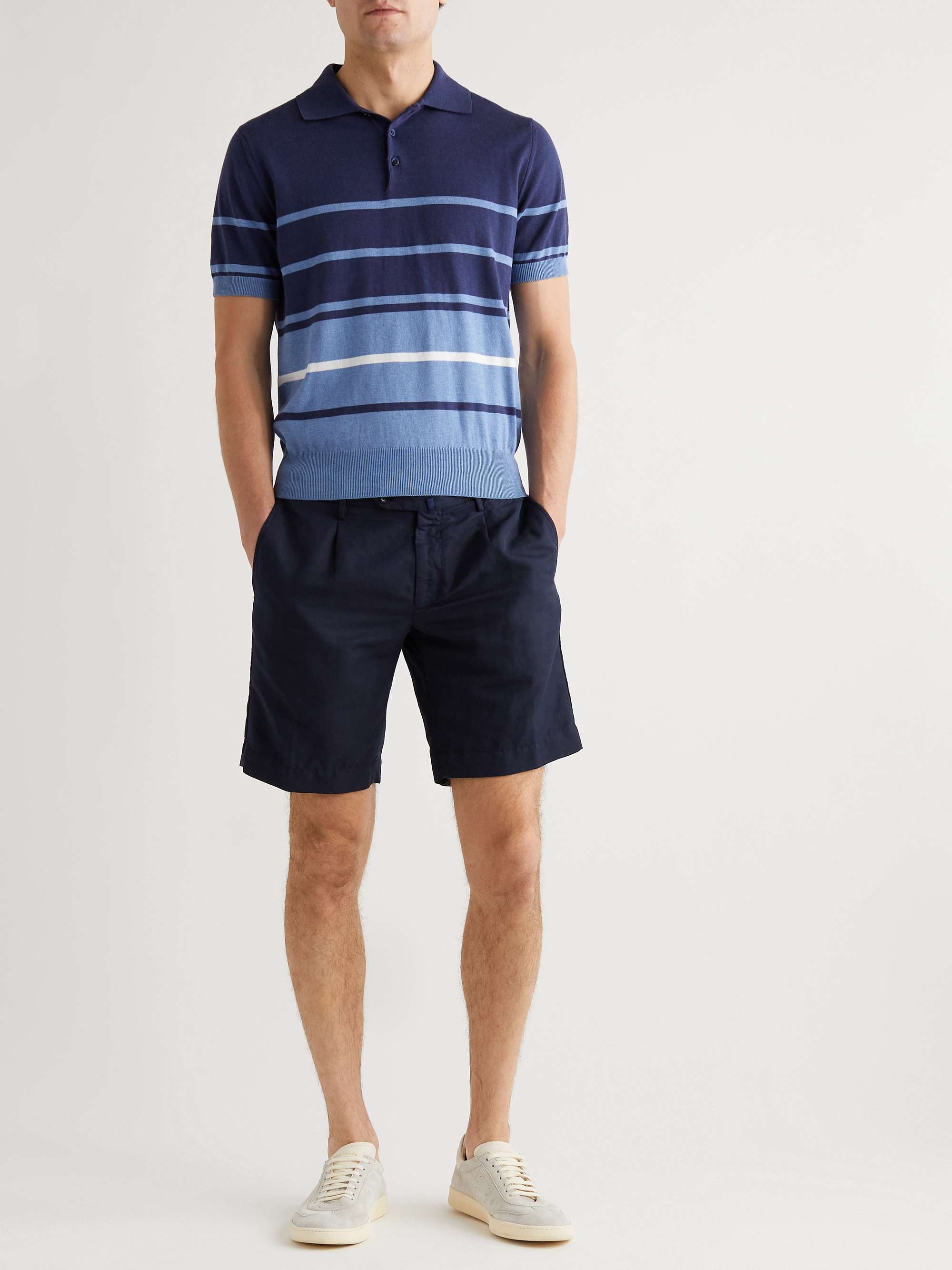 INCOTEX Slim-Fit Linen and Cotton-Blend Shorts for Men | MR PORTER