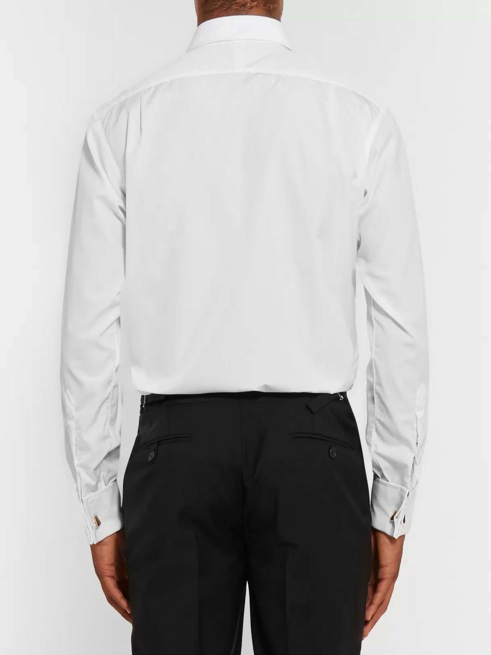 TURNBULL & ASSER White Sea Island Cotton Tuxedo Shirt