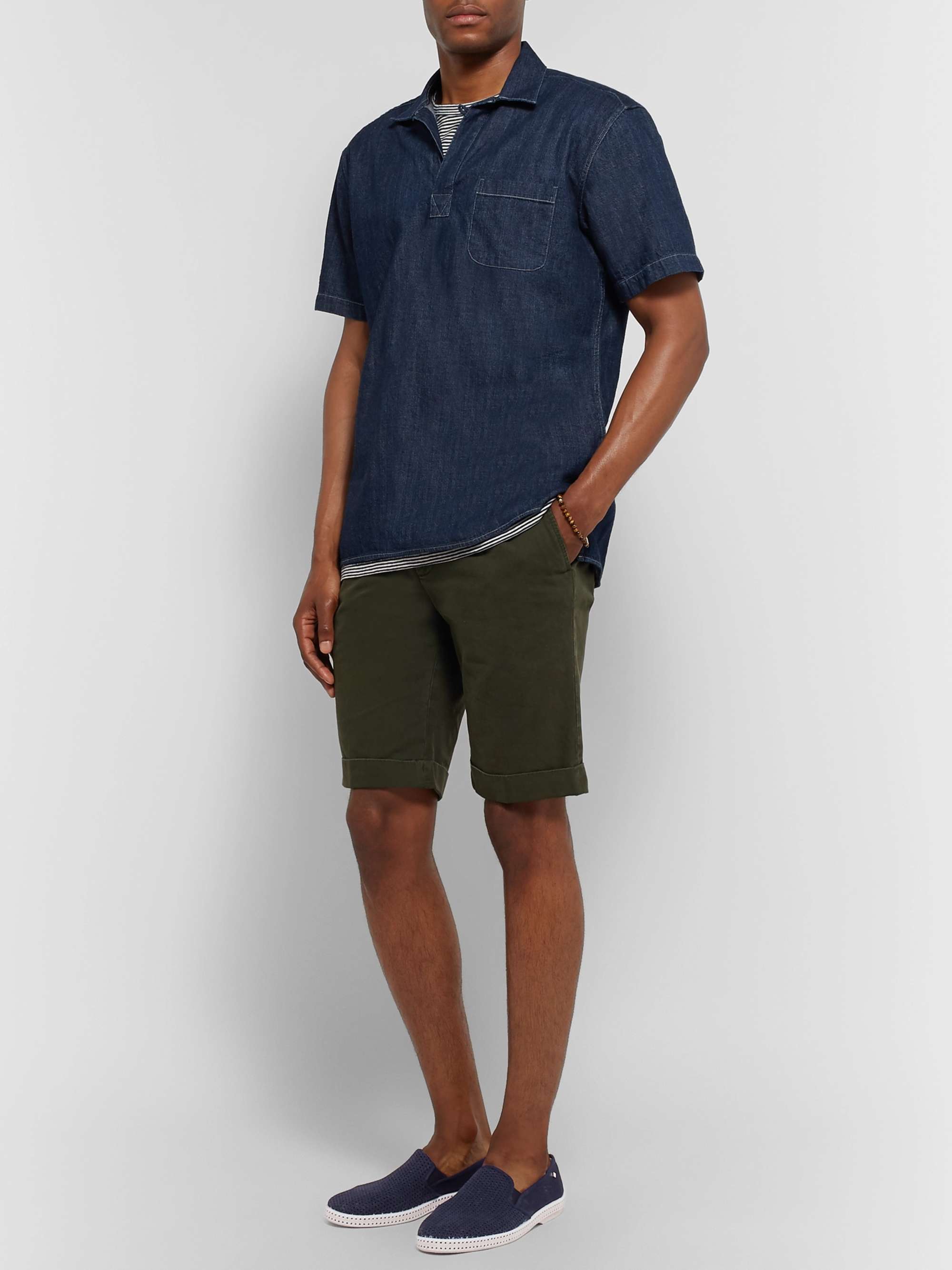 RIVIERAS Cotton-Mesh and Canvas Espadrilles