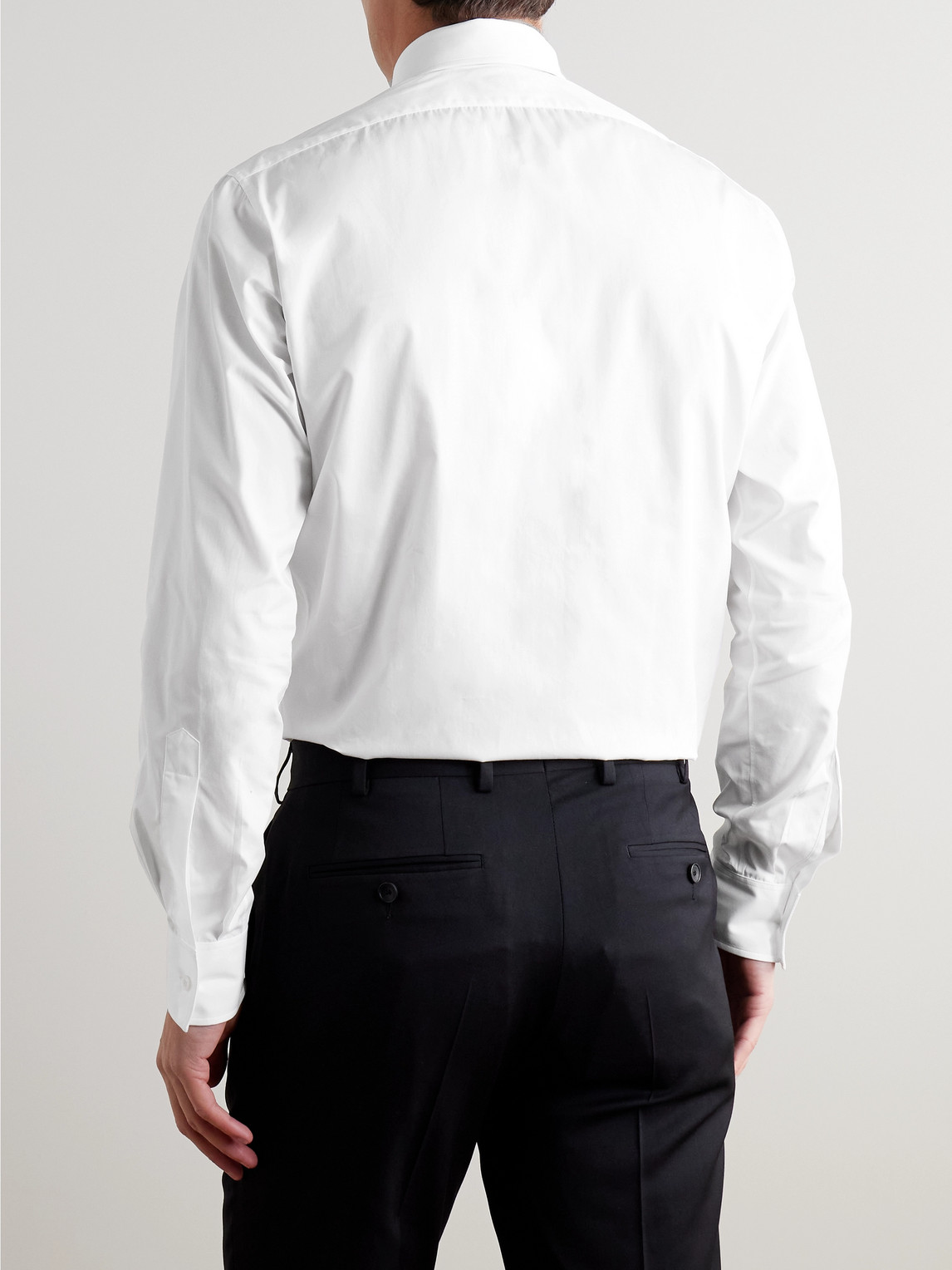 Shop Charvet White Slim-fit Cotton Shirt