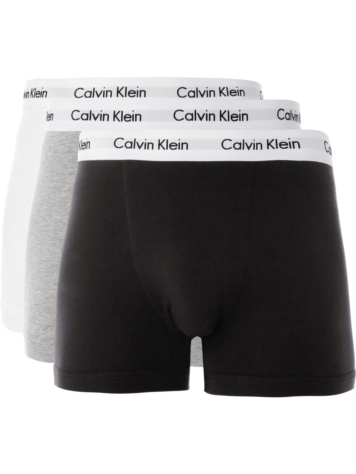 Calvin Klein Underwear Three-pack Stretch-cotton Trunks In Multi
