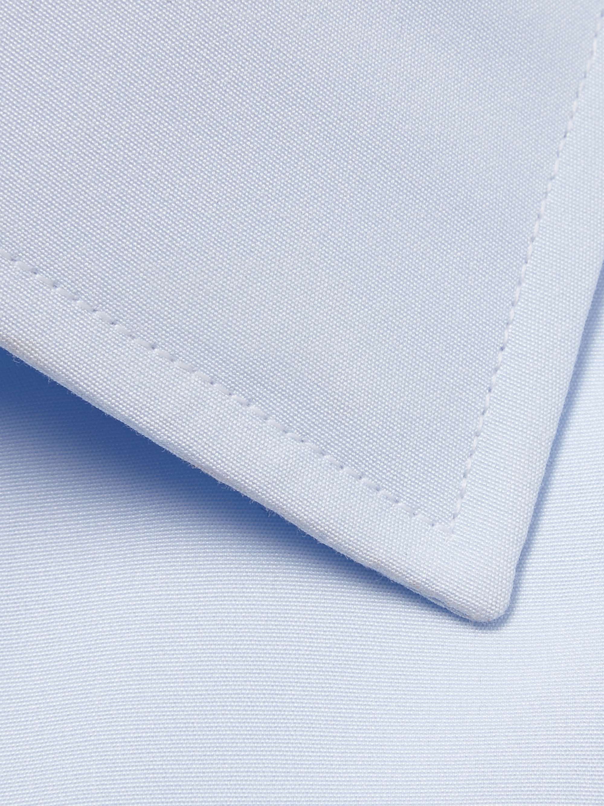 CHARVET Blue Slim-Fit Double Cuff Cotton-Poplin Shirt