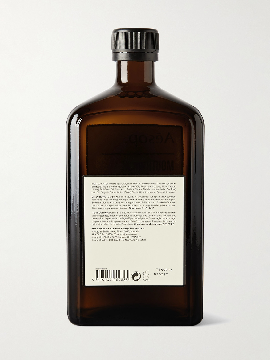Shop Aesop Mouthwash, 500ml In Colorless