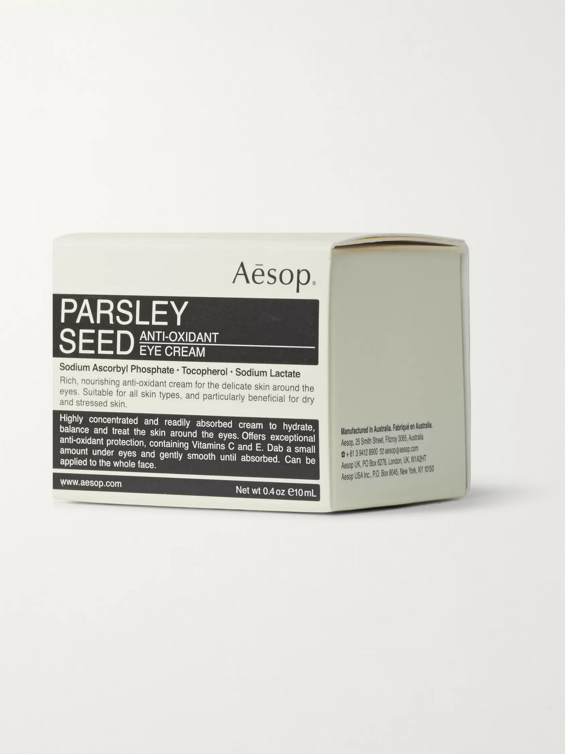 Shop Aesop Parsley Seed Anti-oxidant Eye Cream, 10ml In Colorless