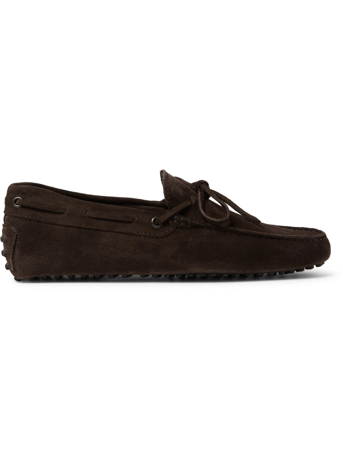 Shop Tod's Gommino Suede Driving Shoes In Brown