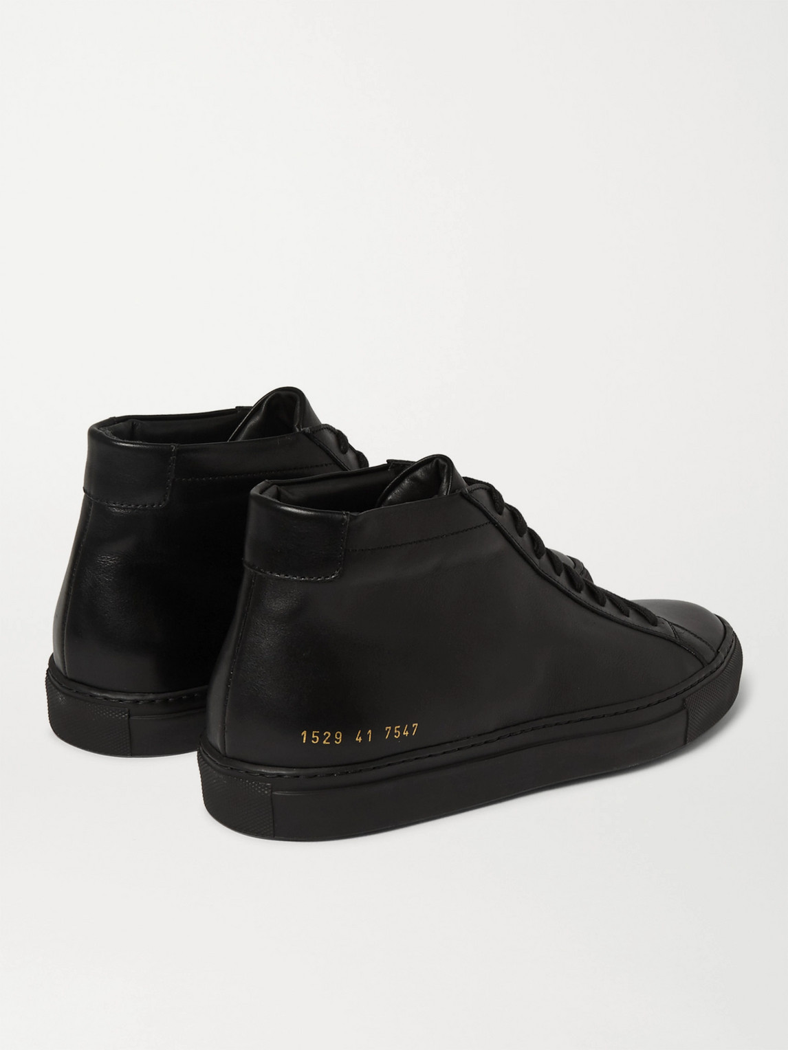 Shop Common Projects Original Achilles Leather High-top Sneakers In Black