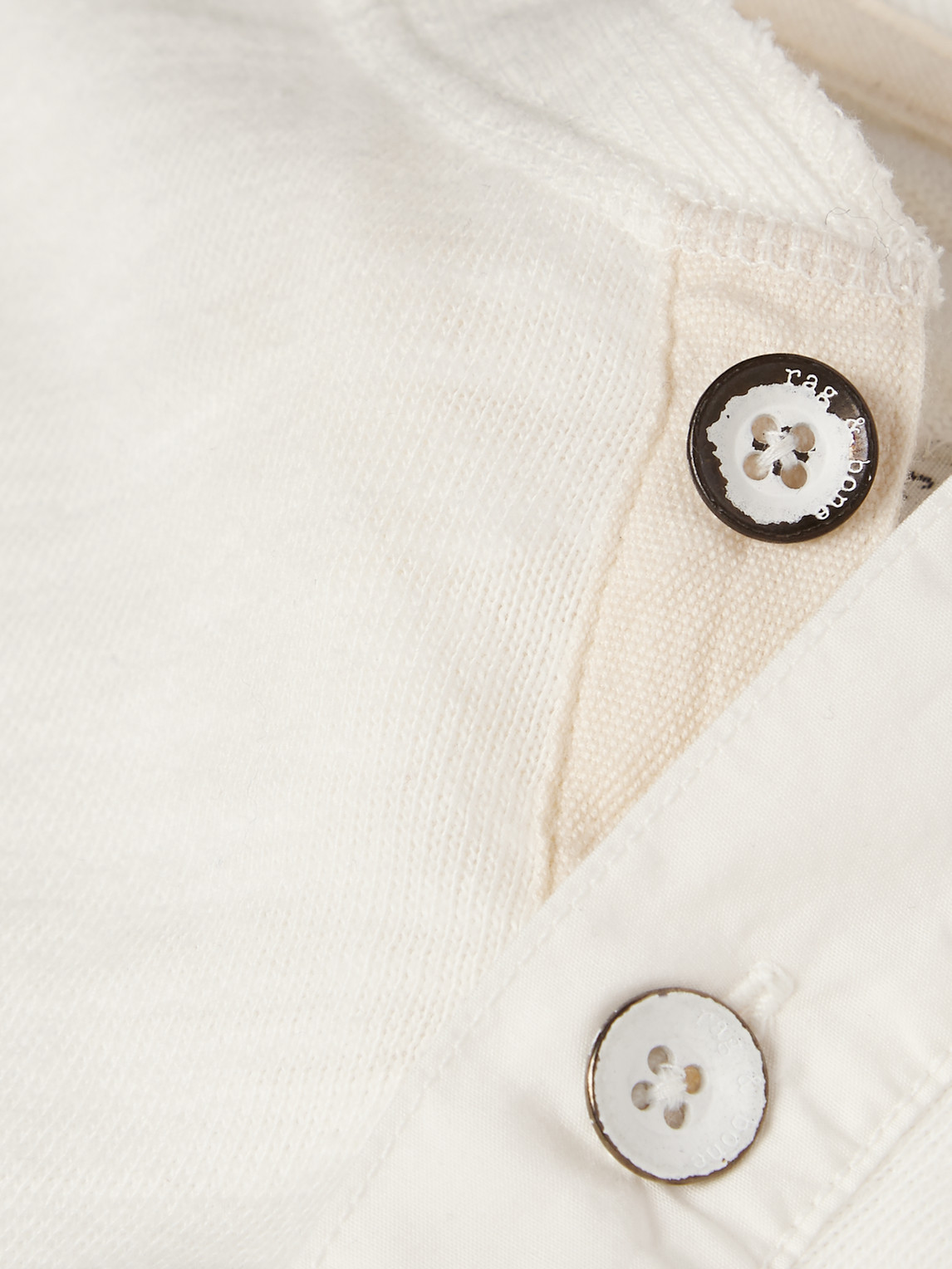 Rag & Bone Classic Slubbed Cotton-jersey Henley T-shirt In Neutrals