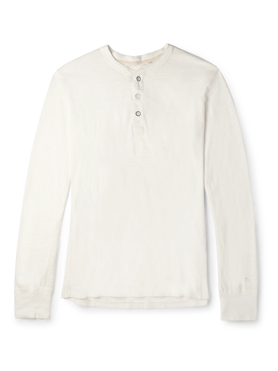 Rag & Bone Cotton-jersey Henley T-shirt In Neutrals