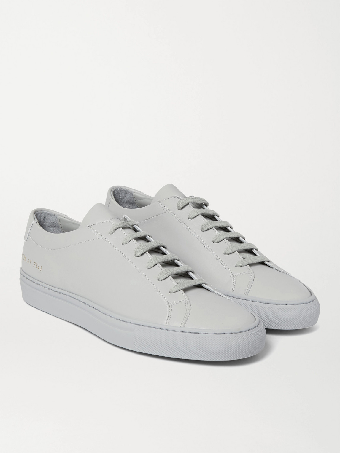 Shop Common Projects Original Achilles Leather Sneakers In Gray