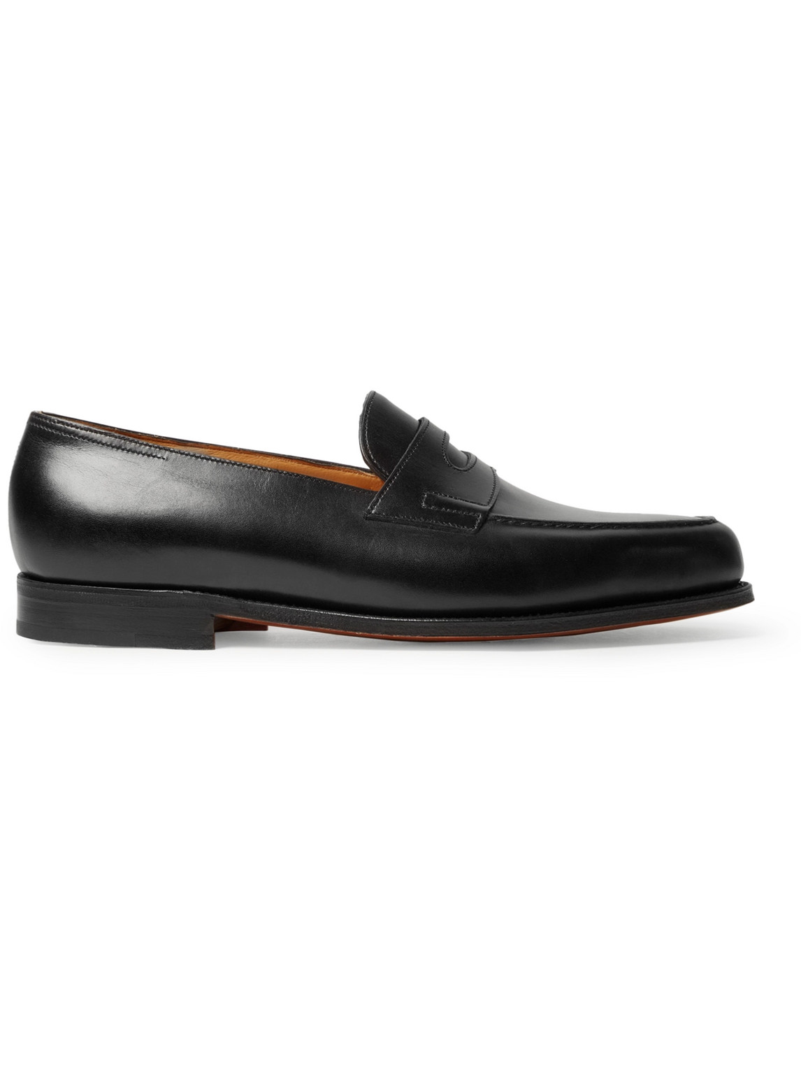 Shop John Lobb Lopez Leather Penny Loafers In Black