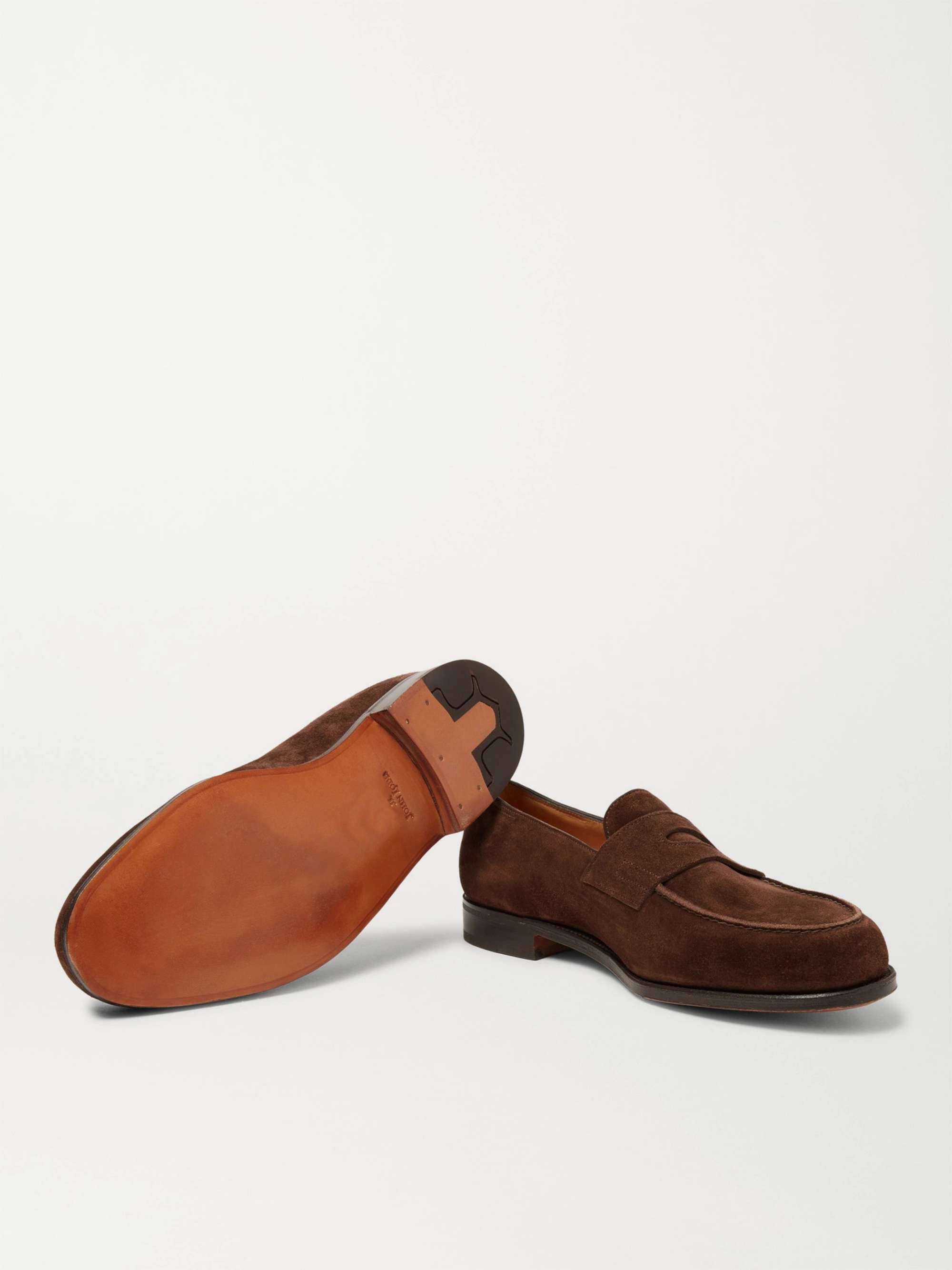 JOHN LOBB Lopez Suede Penny Loafers