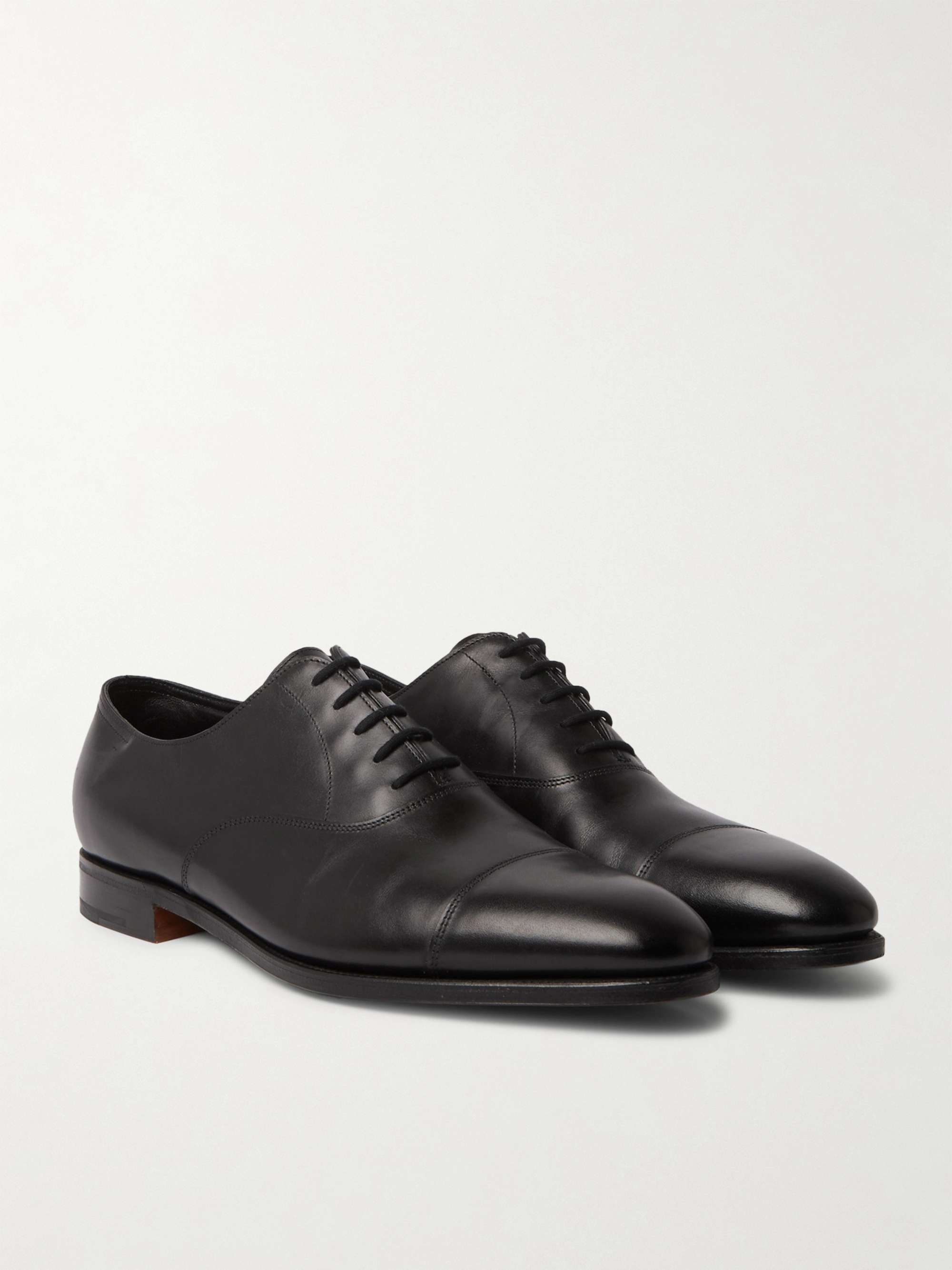 JOHN LOBB City II Burnished-Leather Oxford Shoes