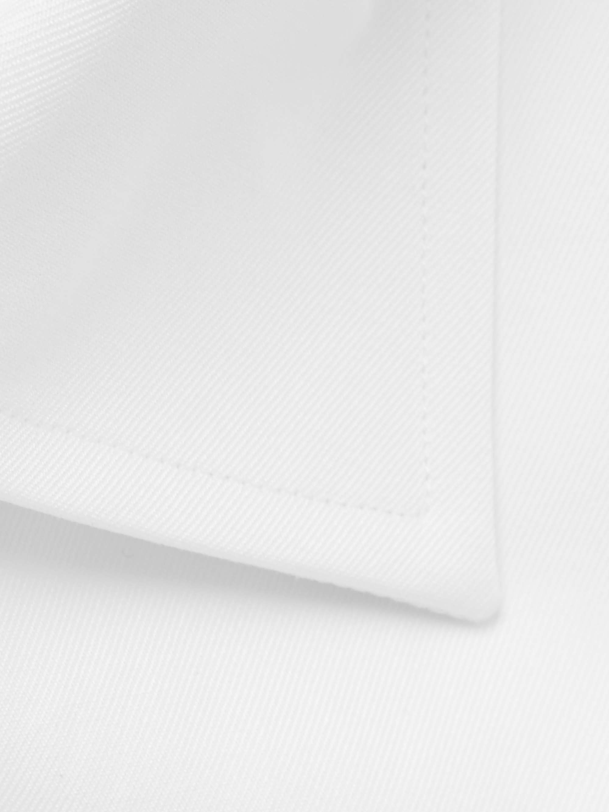 CANALI White Slim-Fit Double-Cuff Cotton-Twill Shirt