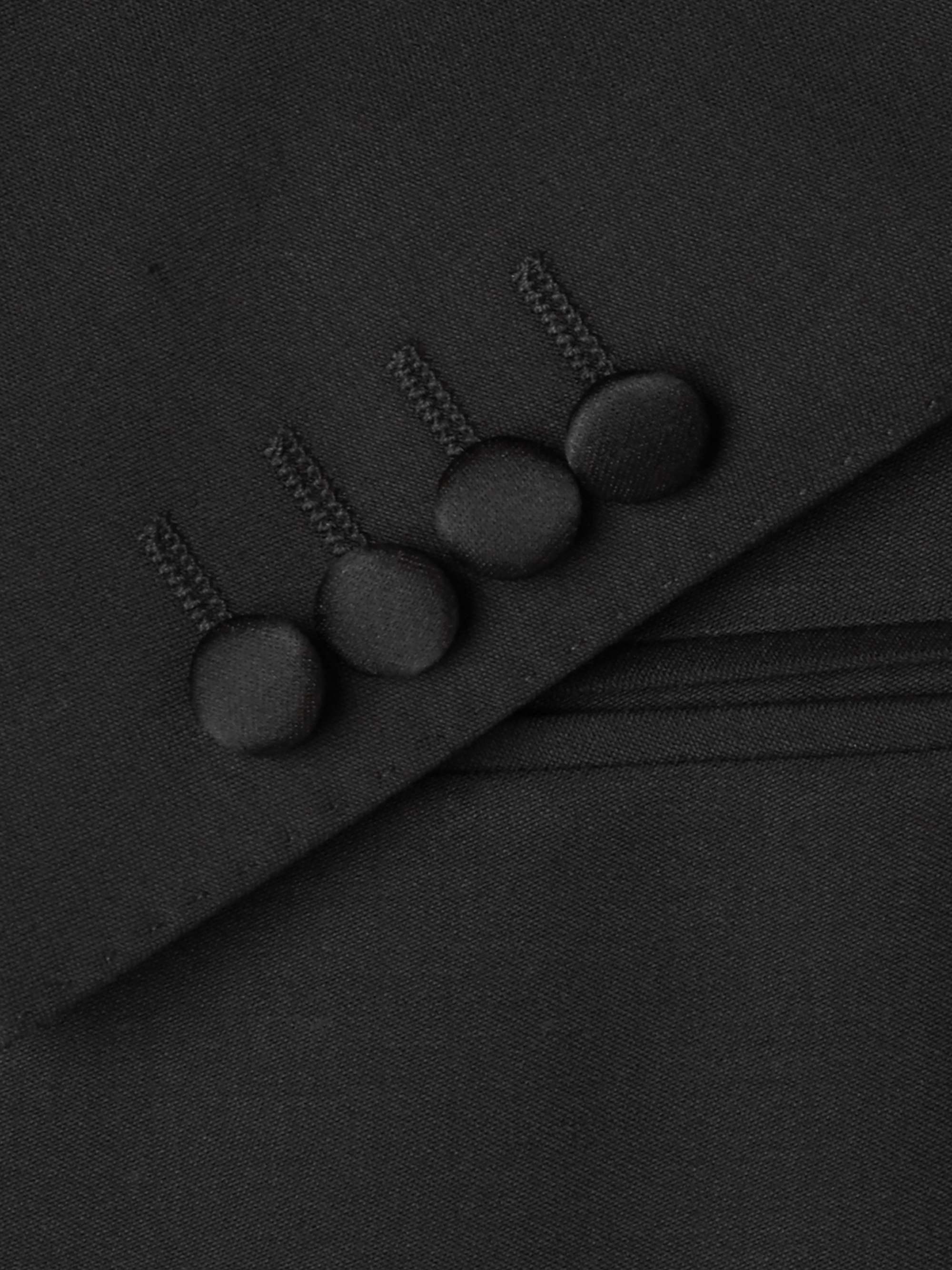 CANALI Black Slim-Fit Satin-Trimmed Wool Tuxedo