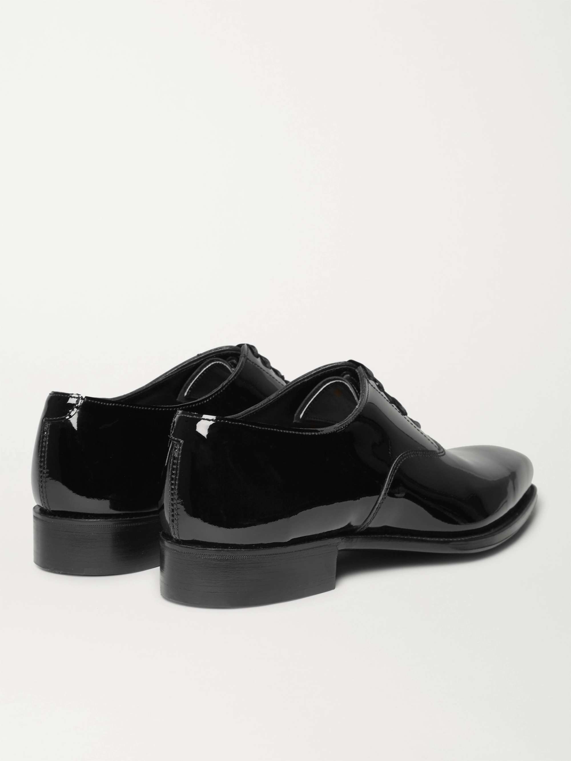 KINGSMAN + George Cleverley Patent-Leather Oxford Shoes