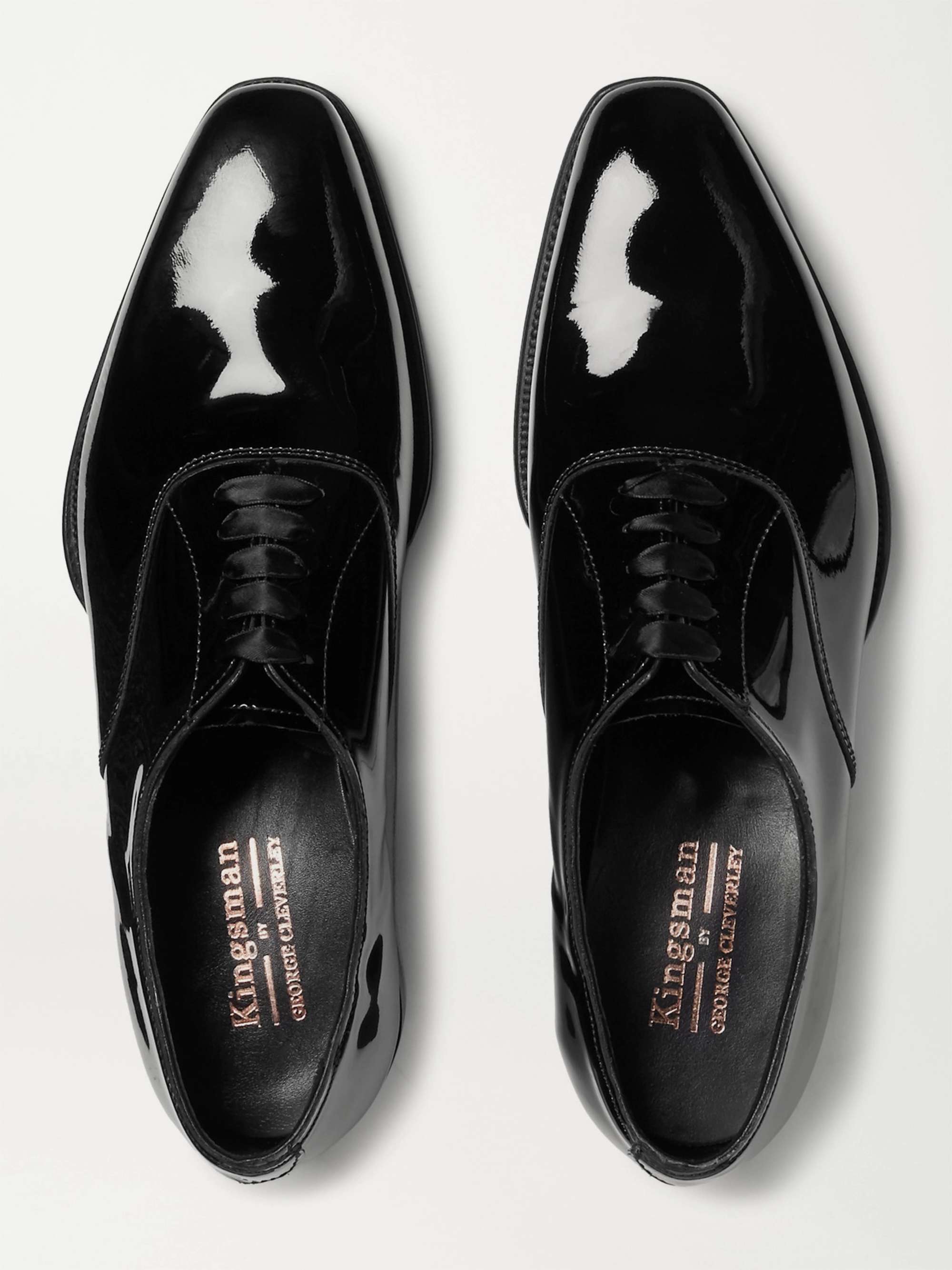 KINGSMAN + George Cleverley Patent-Leather Oxford Shoes
