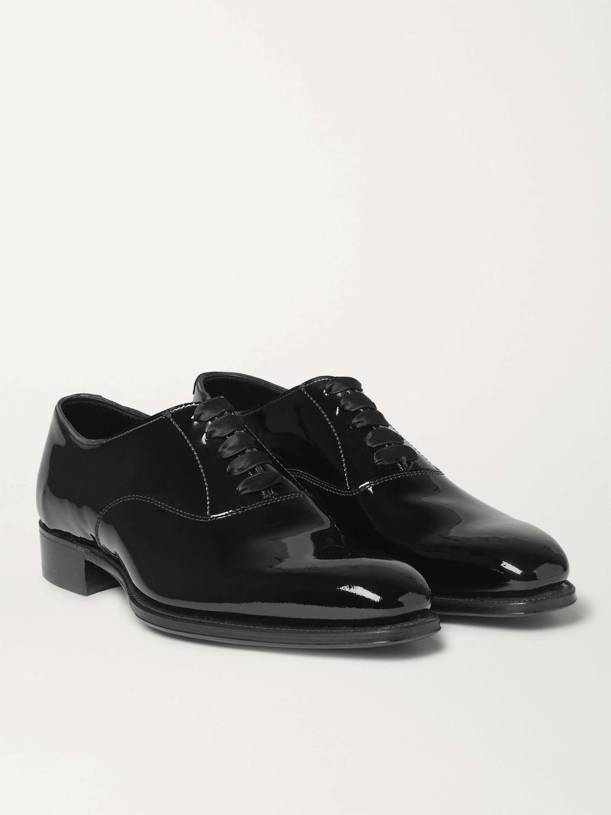 KINGSMAN + George Cleverley Patent-Leather Oxford Shoes