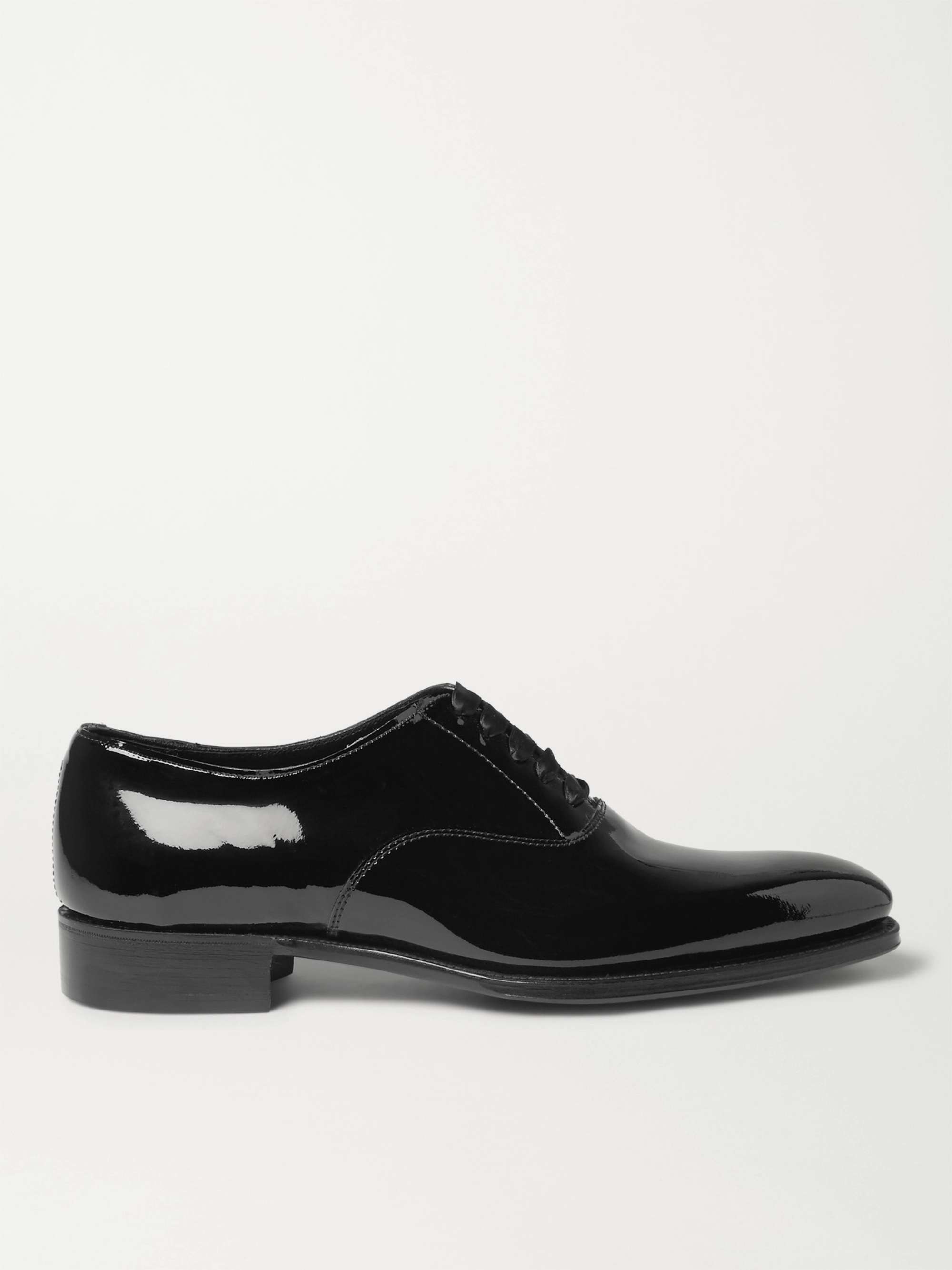 KINGSMAN + George Cleverley Patent-Leather Oxford Shoes
