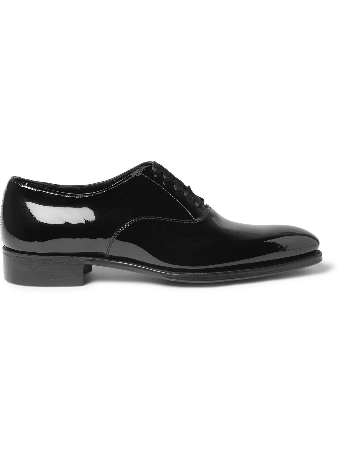 Kingsman George Cleverley Patent-leather Oxford Shoes In Black