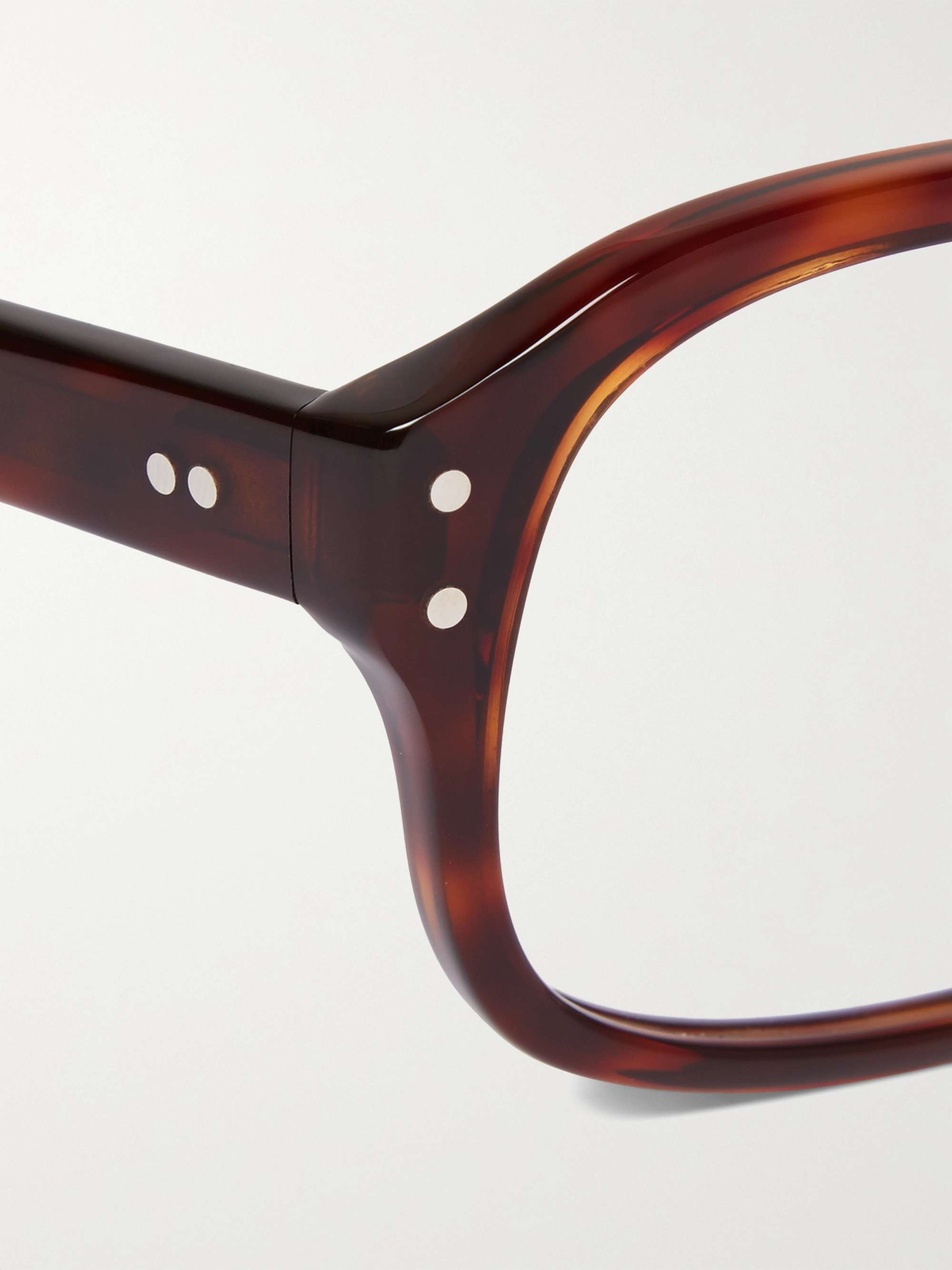 KINGSMAN + Cutler and Gross Square-Frame Tortoiseshell Acetate Optical Glasses