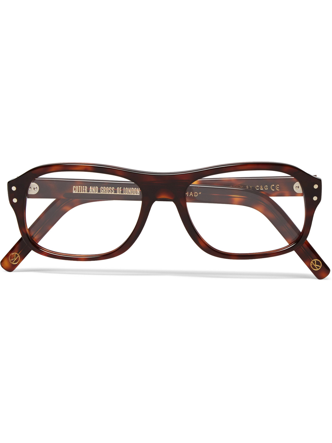 Cutler and Gross Square-Frame Tortoiseshell Acetate Optical Glasses