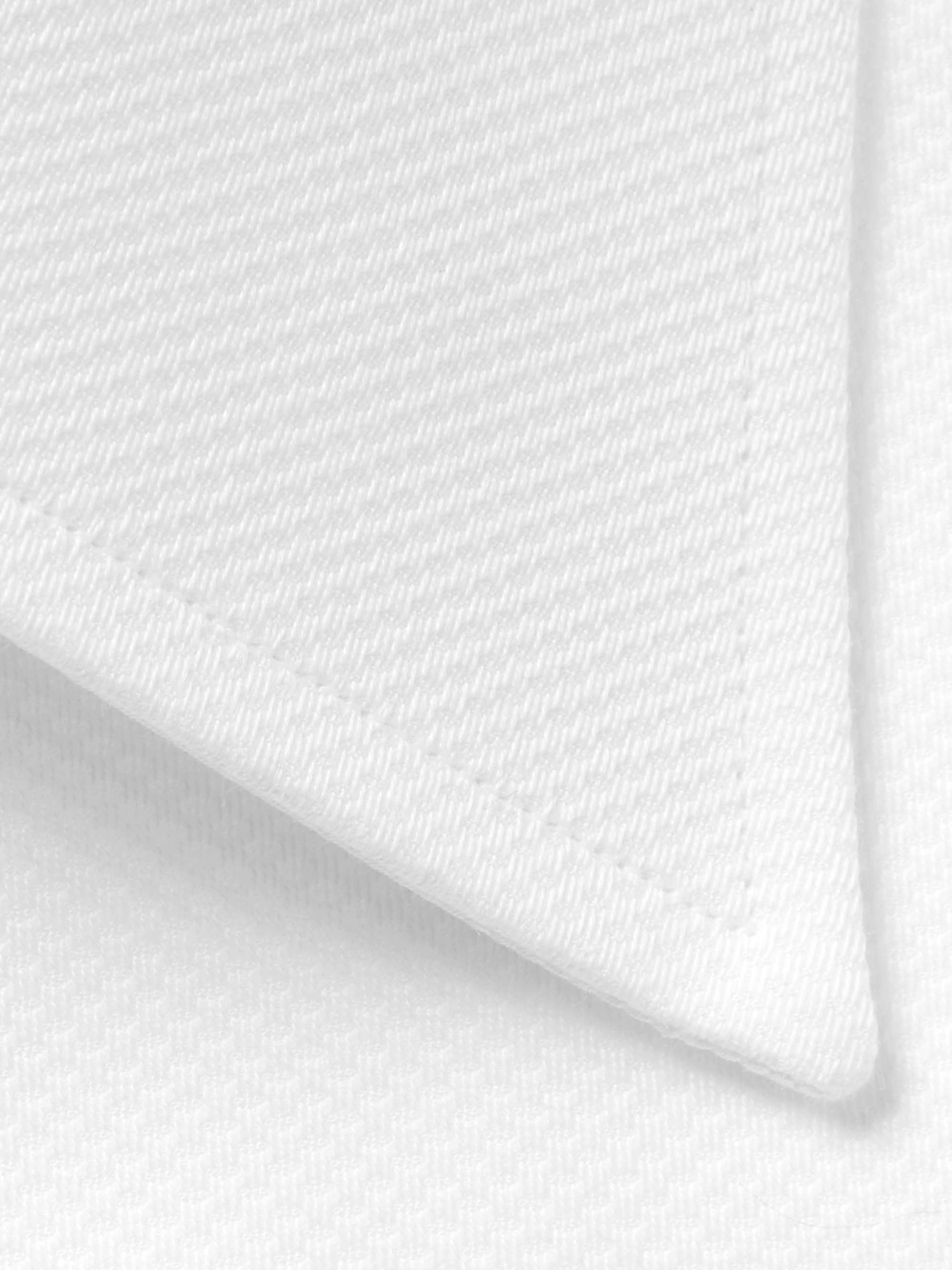TOM FORD White Slim-Fit Bib-Front Double-Cuff Cotton Tuxedo Shirt