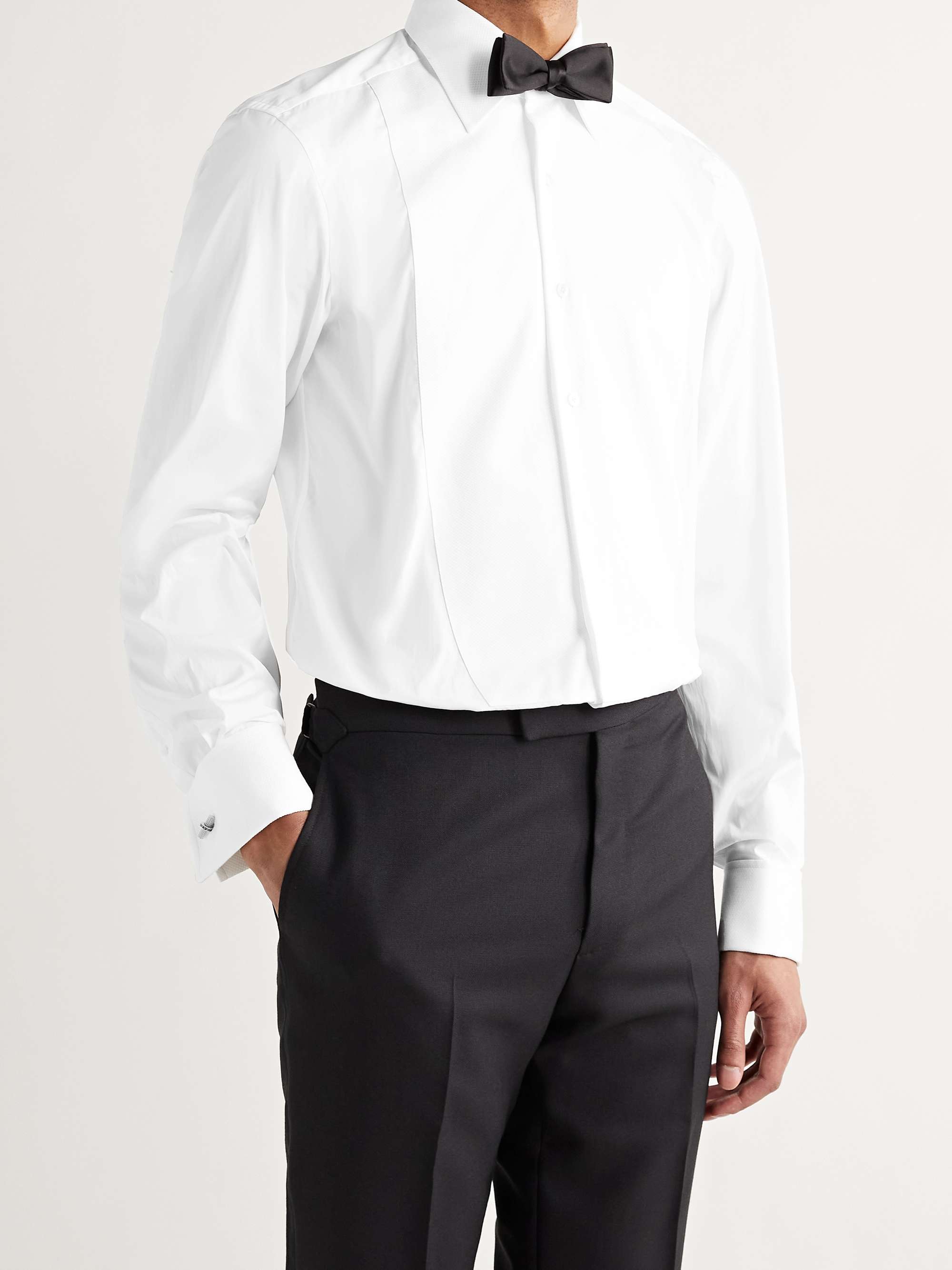 Arab Wade Studerende TOM FORD White Slim-Fit Bib-Front Double-Cuff Cotton Tuxedo Shirt for Men |  MR PORTER