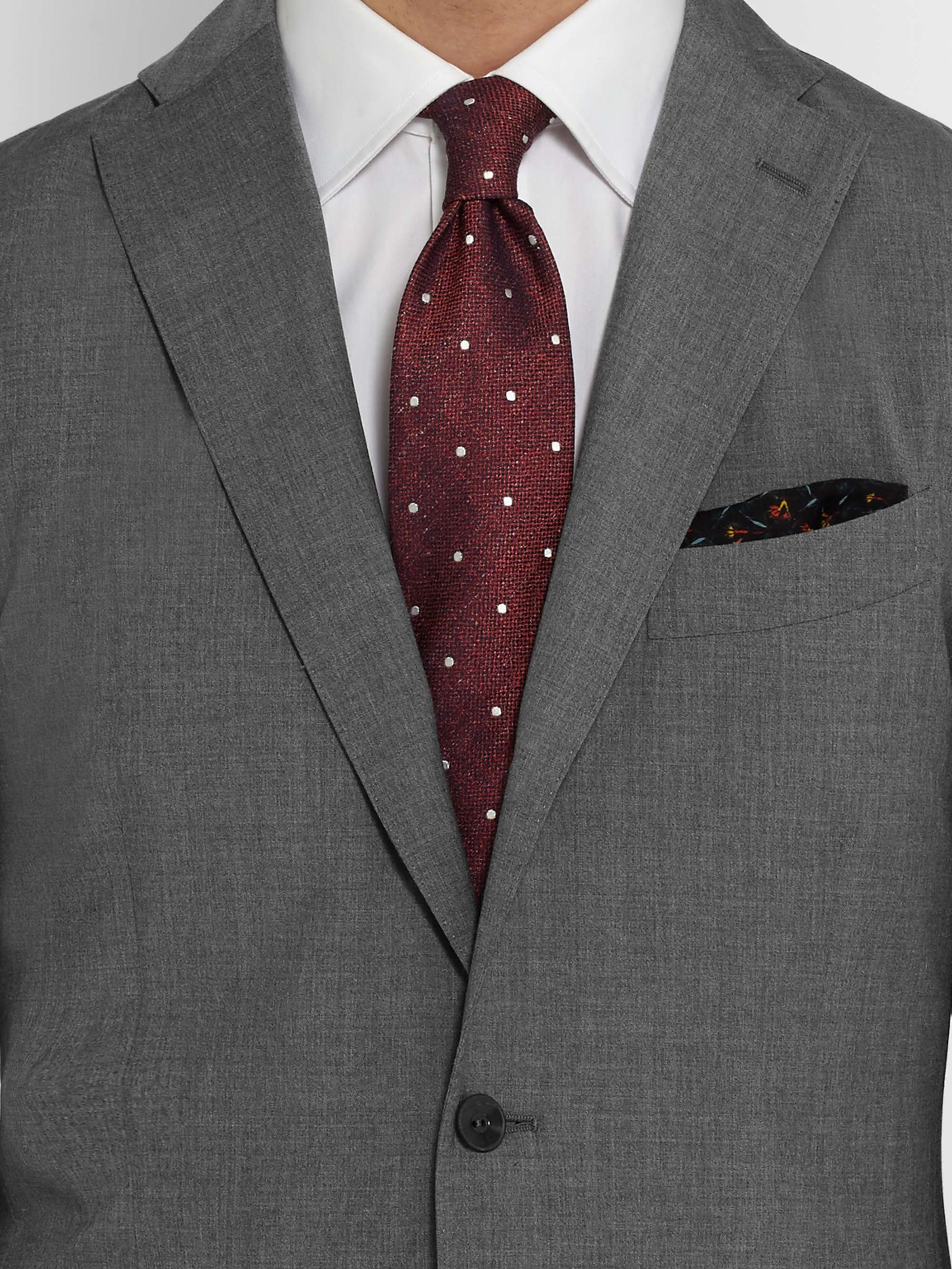 BOGLIOLI Grey Slim-Fit Virgin Wool Suit