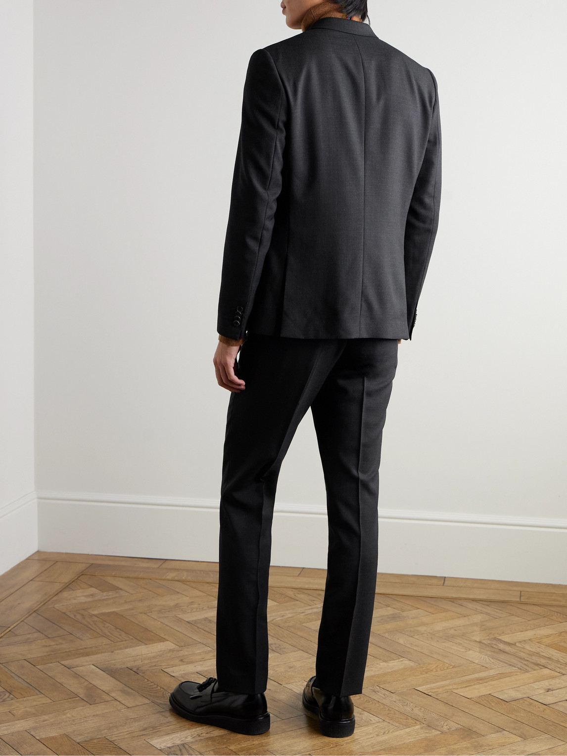 Shop Paul Smith Grey A Suit To Travel In Soho Slim-fit Wool Suit In Gray