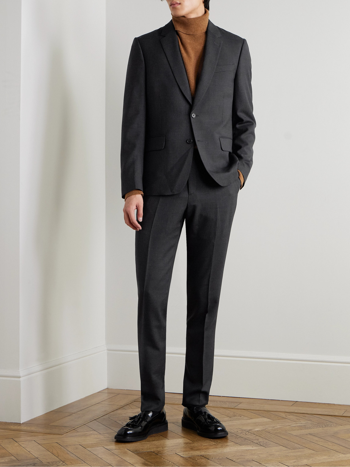 Shop Paul Smith Grey A Suit To Travel In Soho Slim-fit Wool Suit In Gray