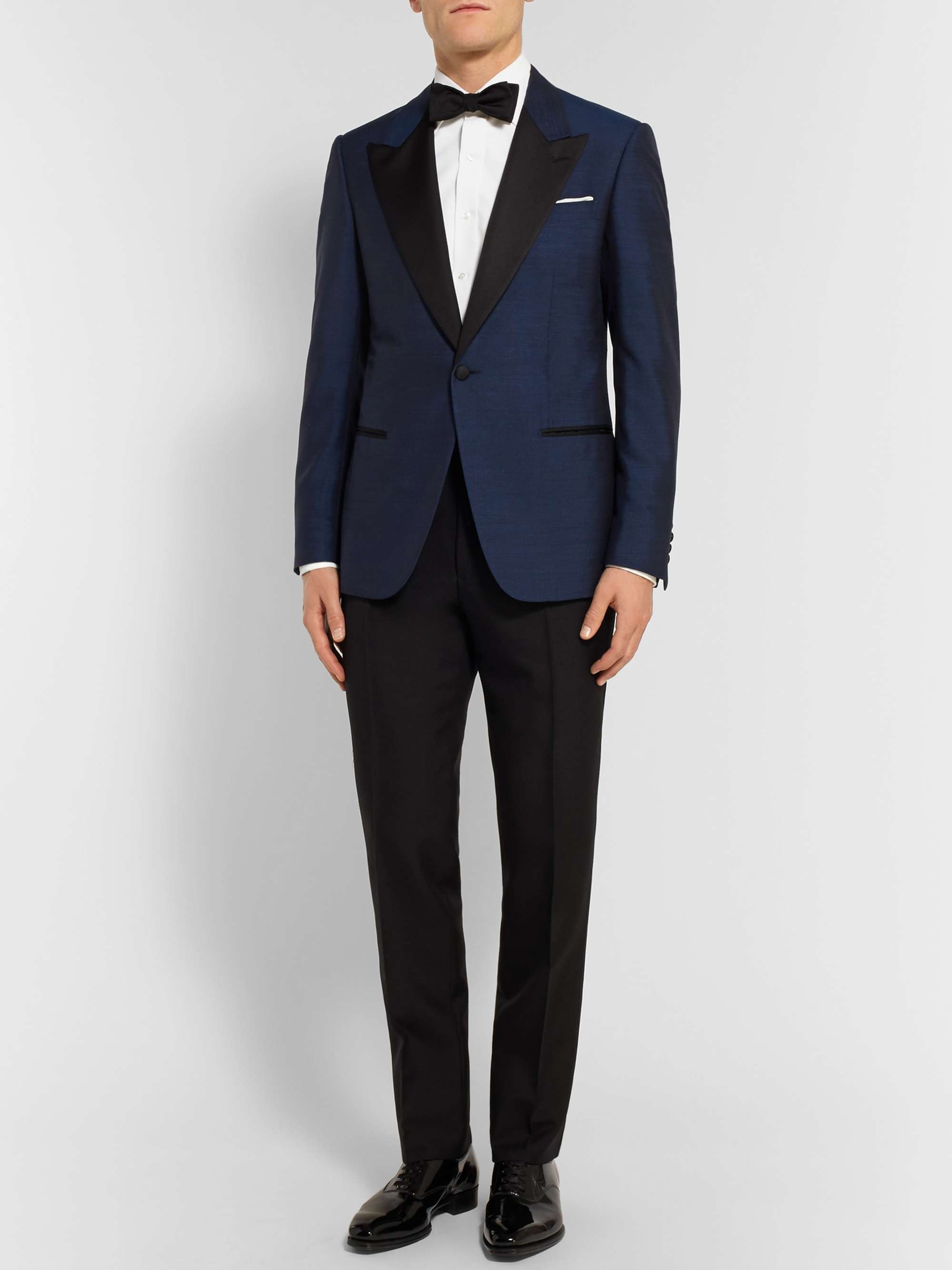 KINGSMAN + Turnbull & Asser White Bib-Front Cotton Tuxedo Shirt