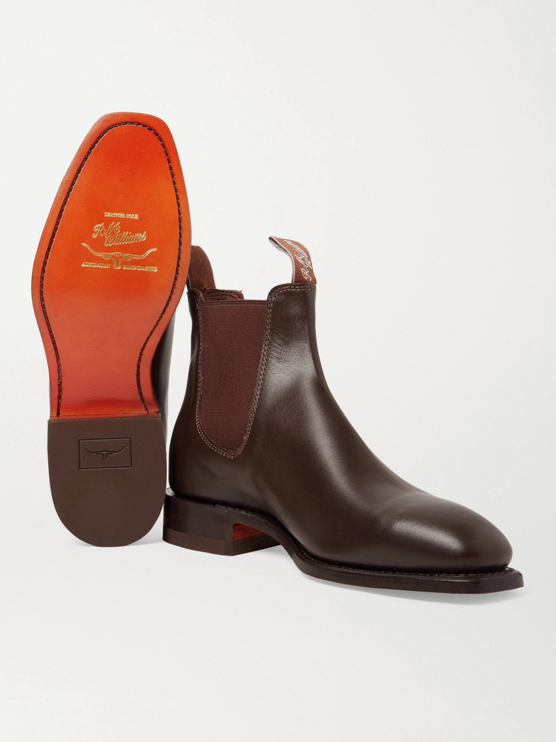 Shop R.m.williams Craftsman Leather Chelsea Boots In Brown