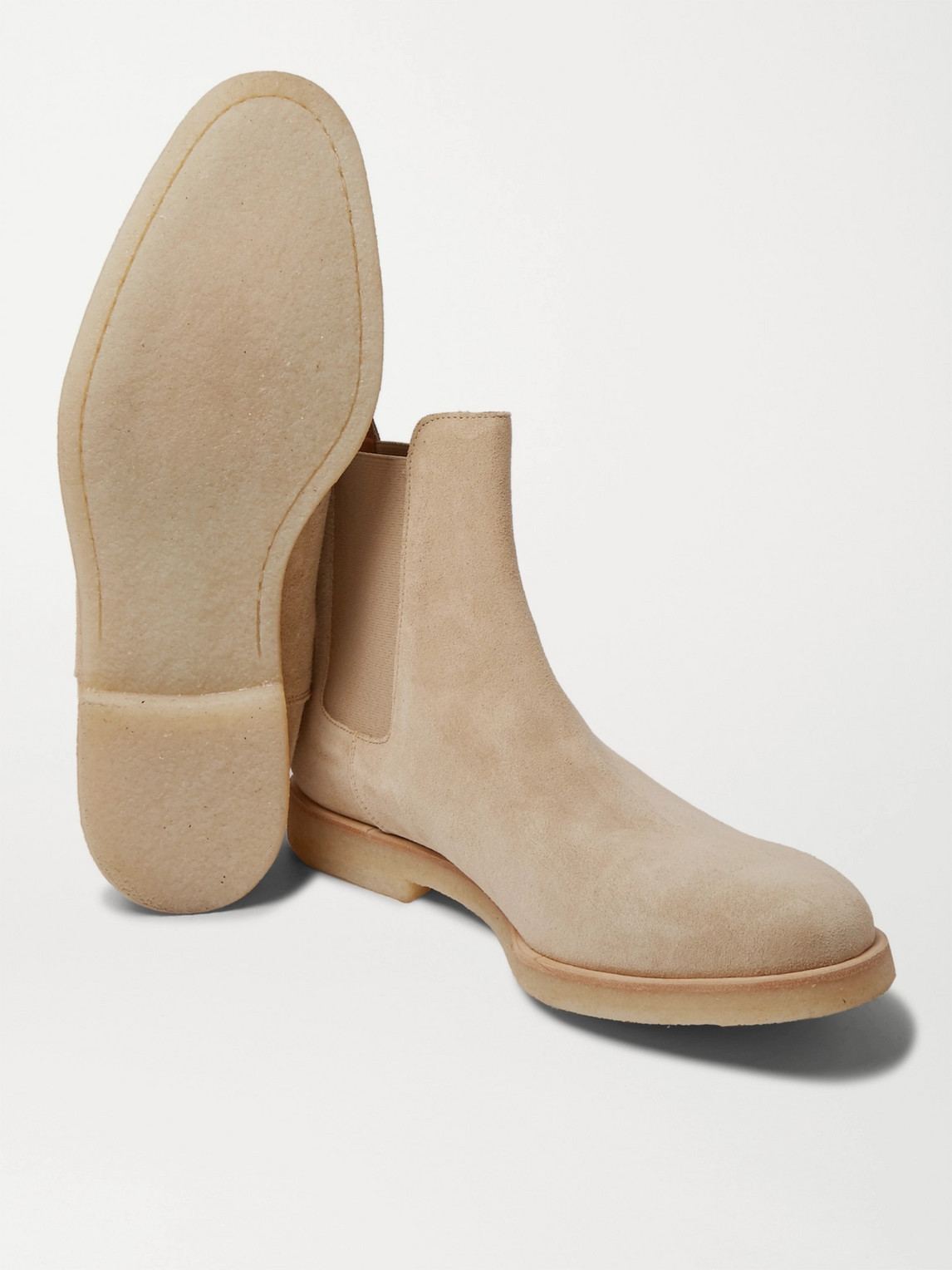 Shop Common Projects Suede Chelsea Boots In Neutrals