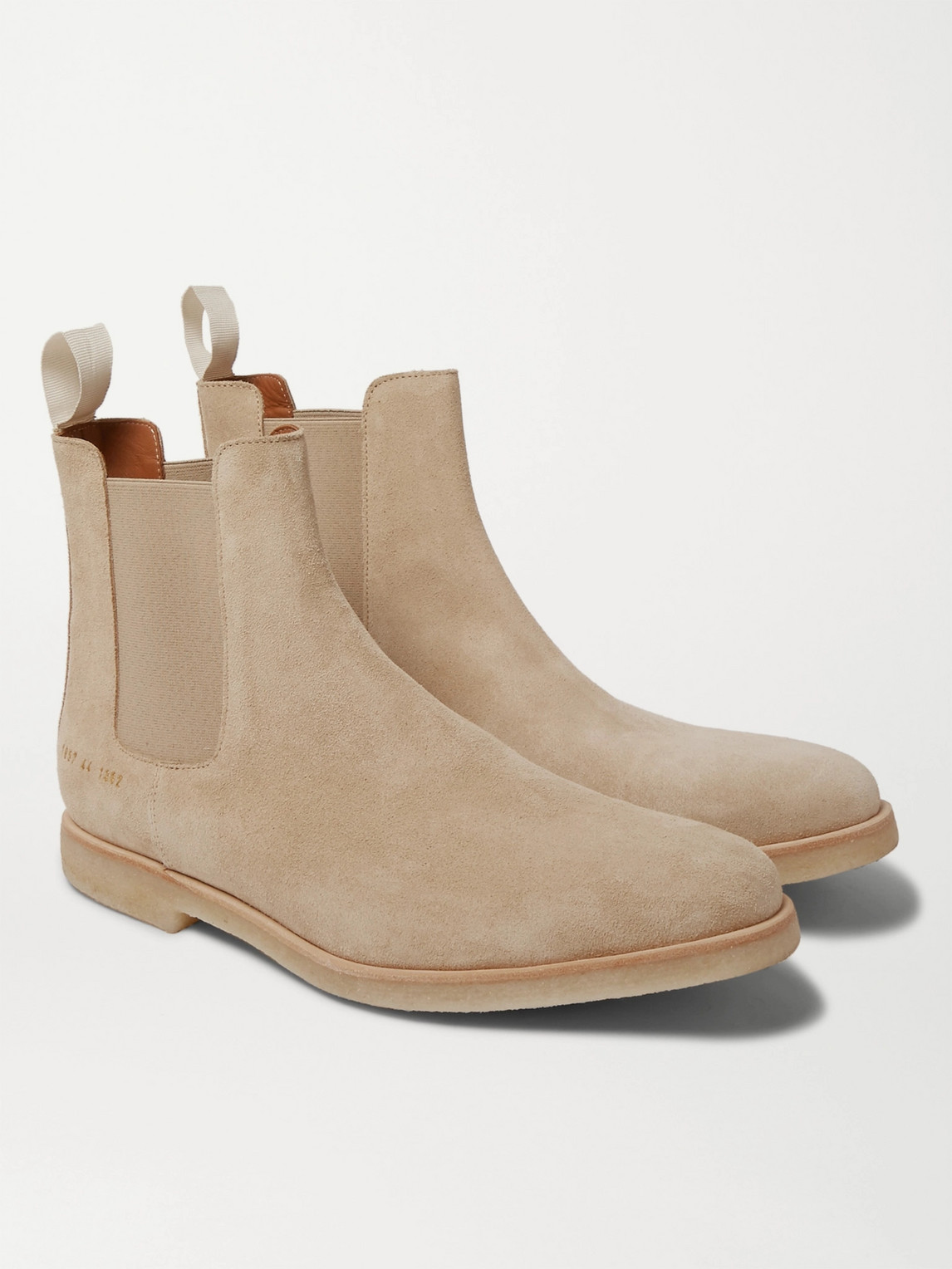 Shop Common Projects Suede Chelsea Boots In Neutrals