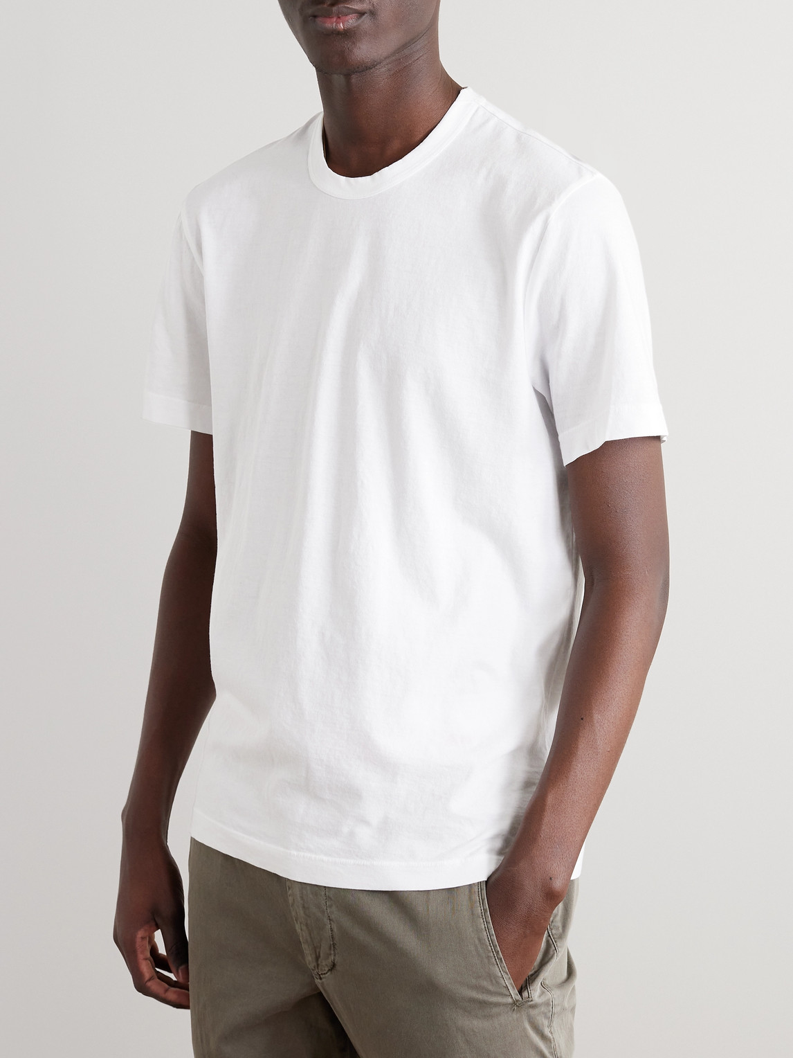 Shop James Perse Combed Cotton-jersey T-shirt In White