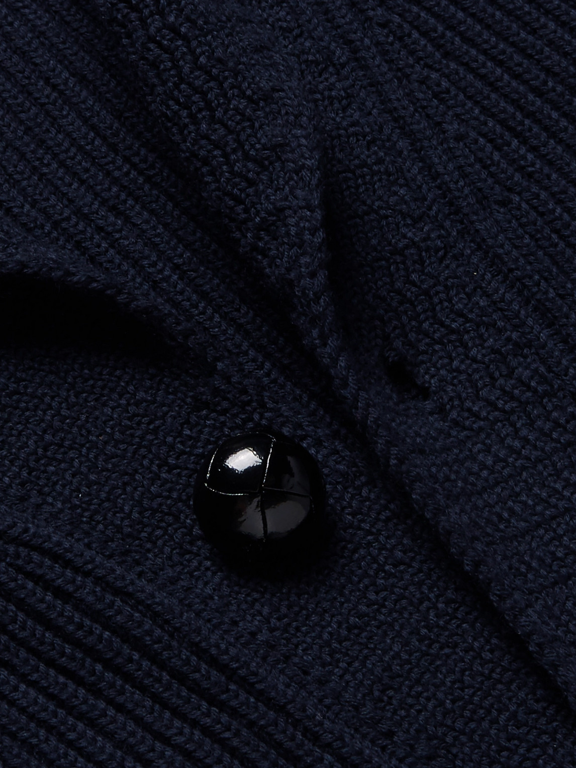 Shop Tom Ford Shawl-collar Ribbed Wool Cardigan In Blue