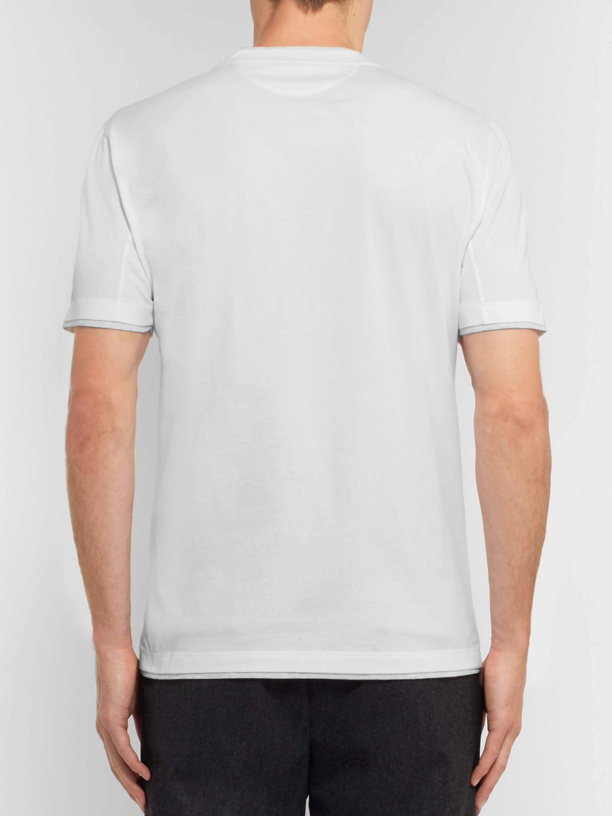 BRUNELLO CUCINELLI Layered Cotton-Jersey T-Shirt for Men | MR PORTER