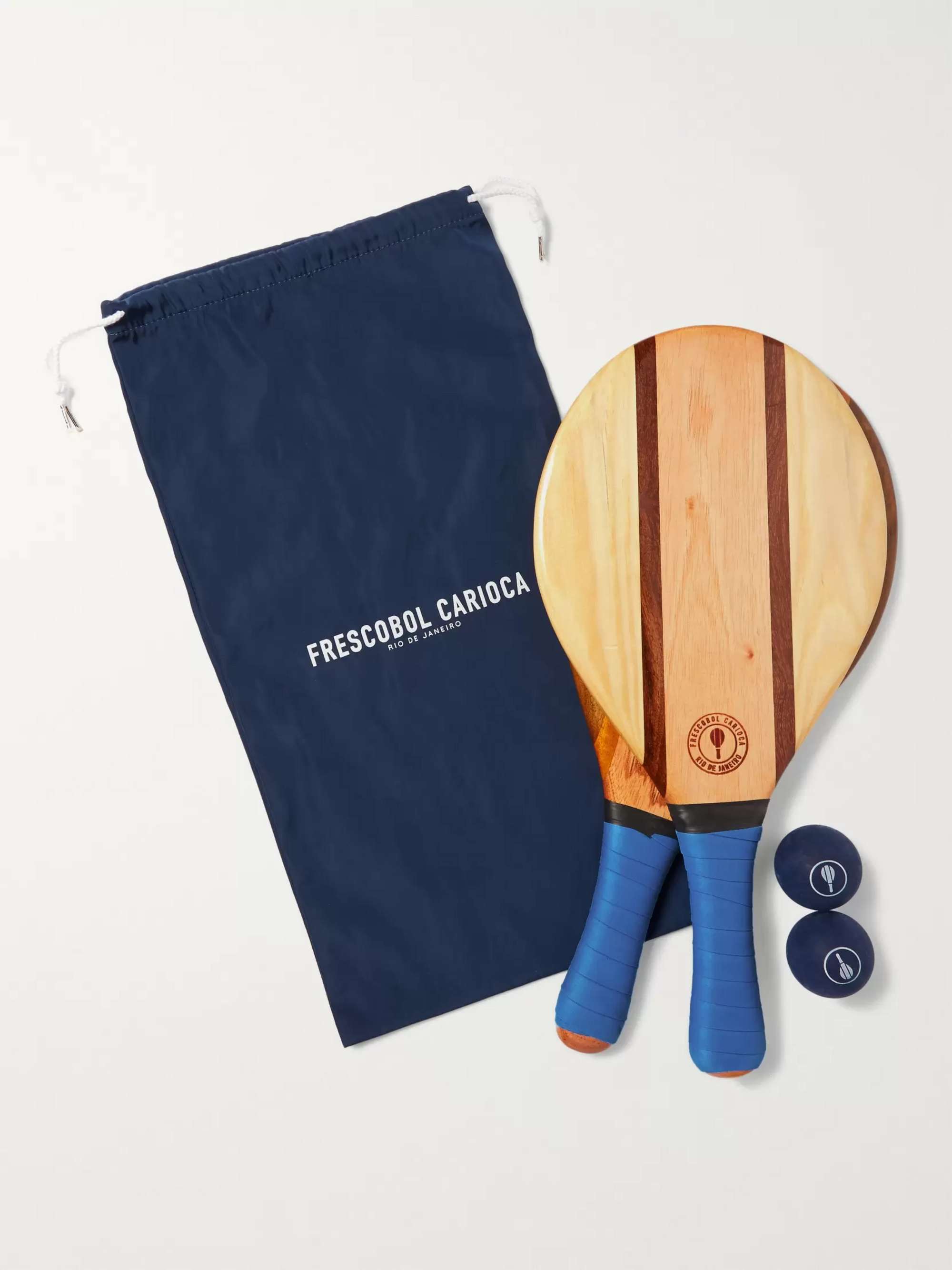 FRESCOBOL CARIOCA Trancoso Wooden Beach Bat and Ball Set