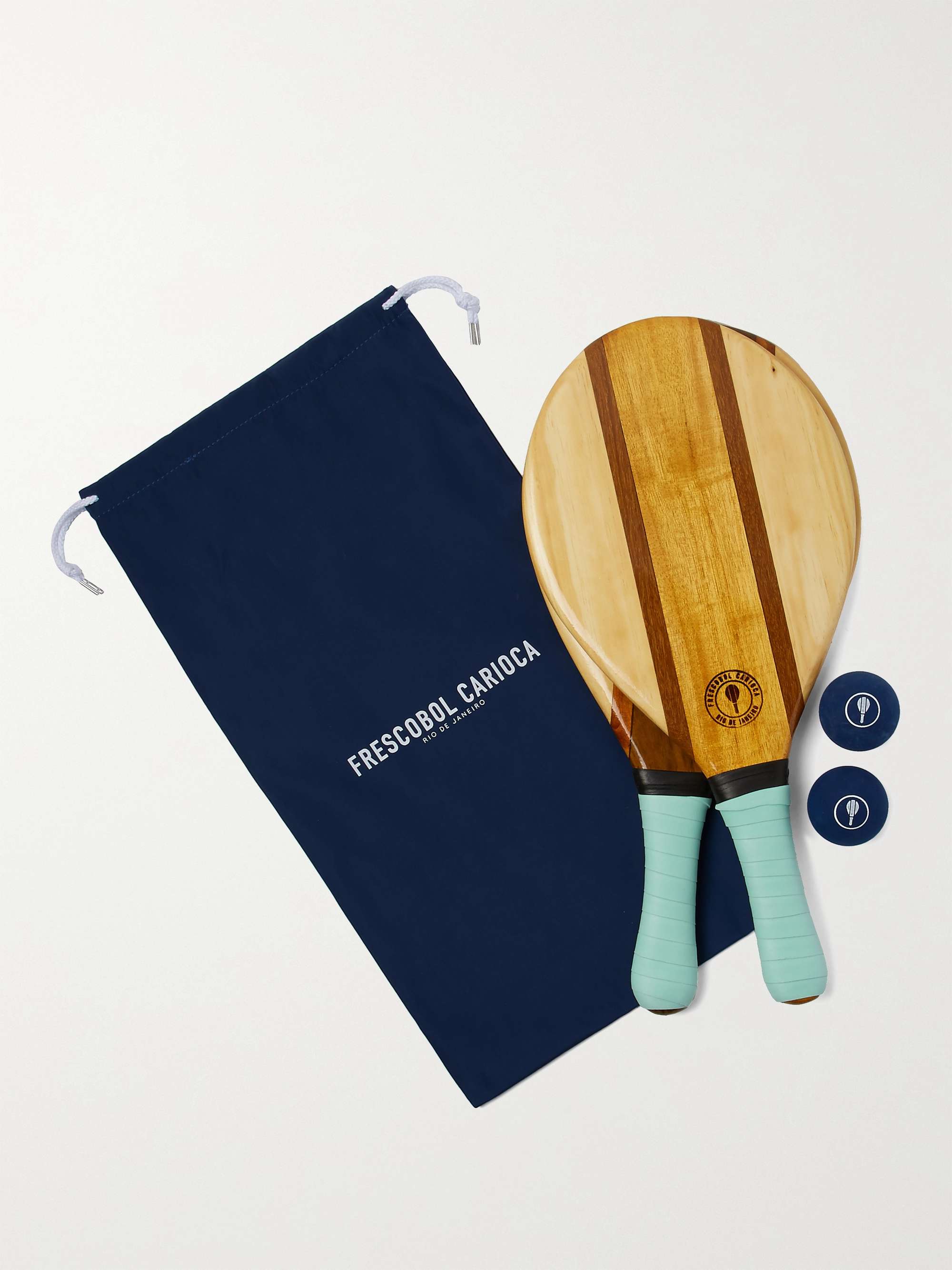 FRESCOBOL CARIOCA Trancoso Wooden Beach Bat and Ball Set