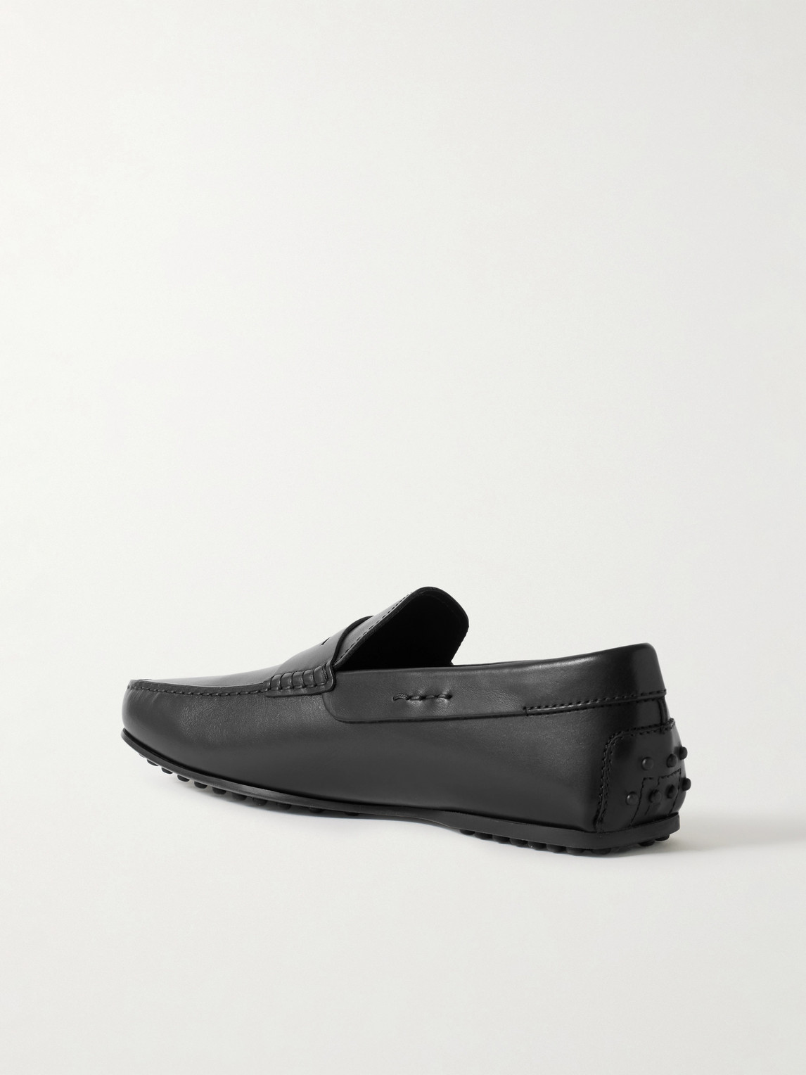 Tod's City Gommino Leather Penny Loafers In Black