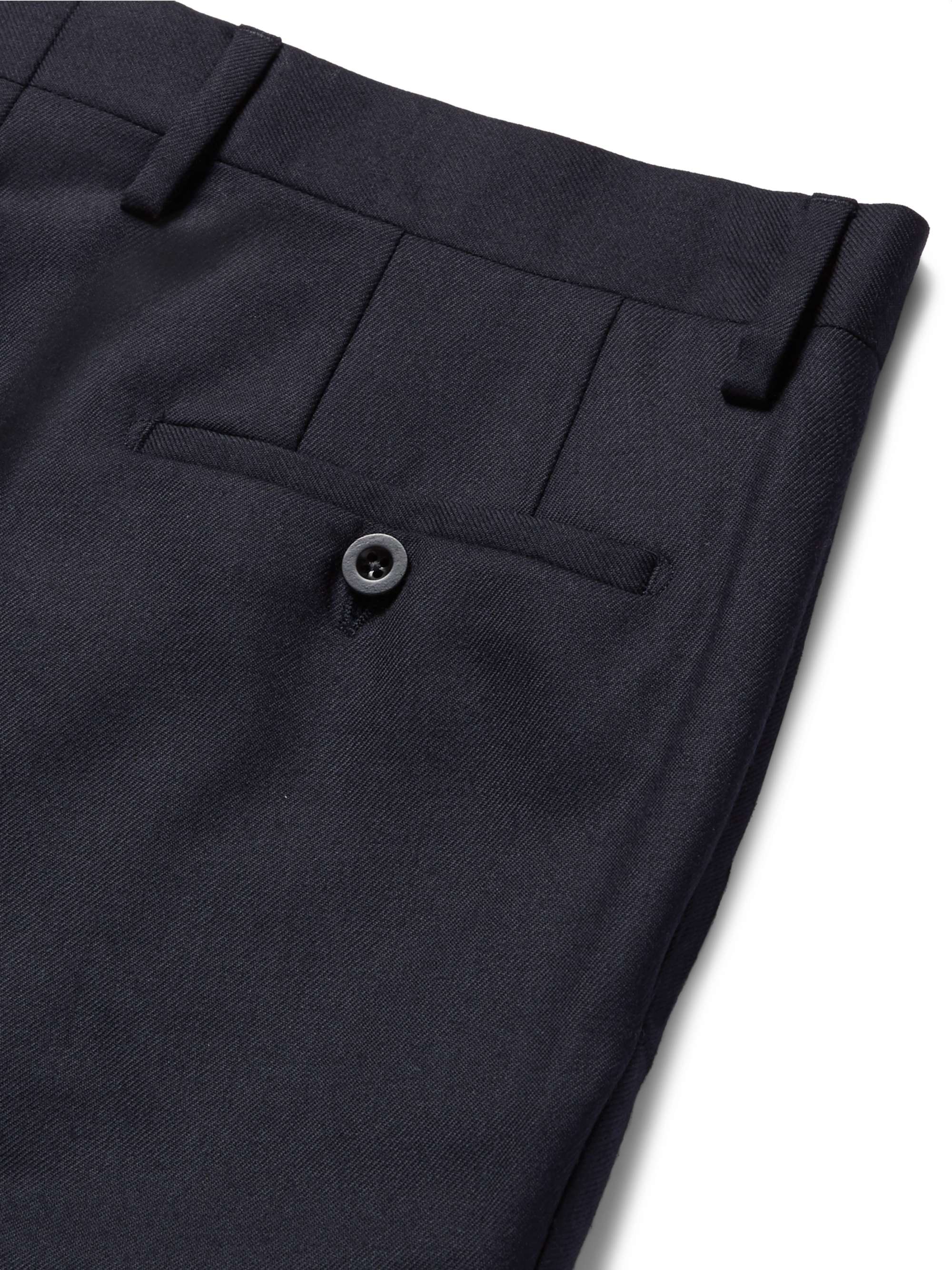 MR P. Slim-Fit Navy Worsted Wool Trousers