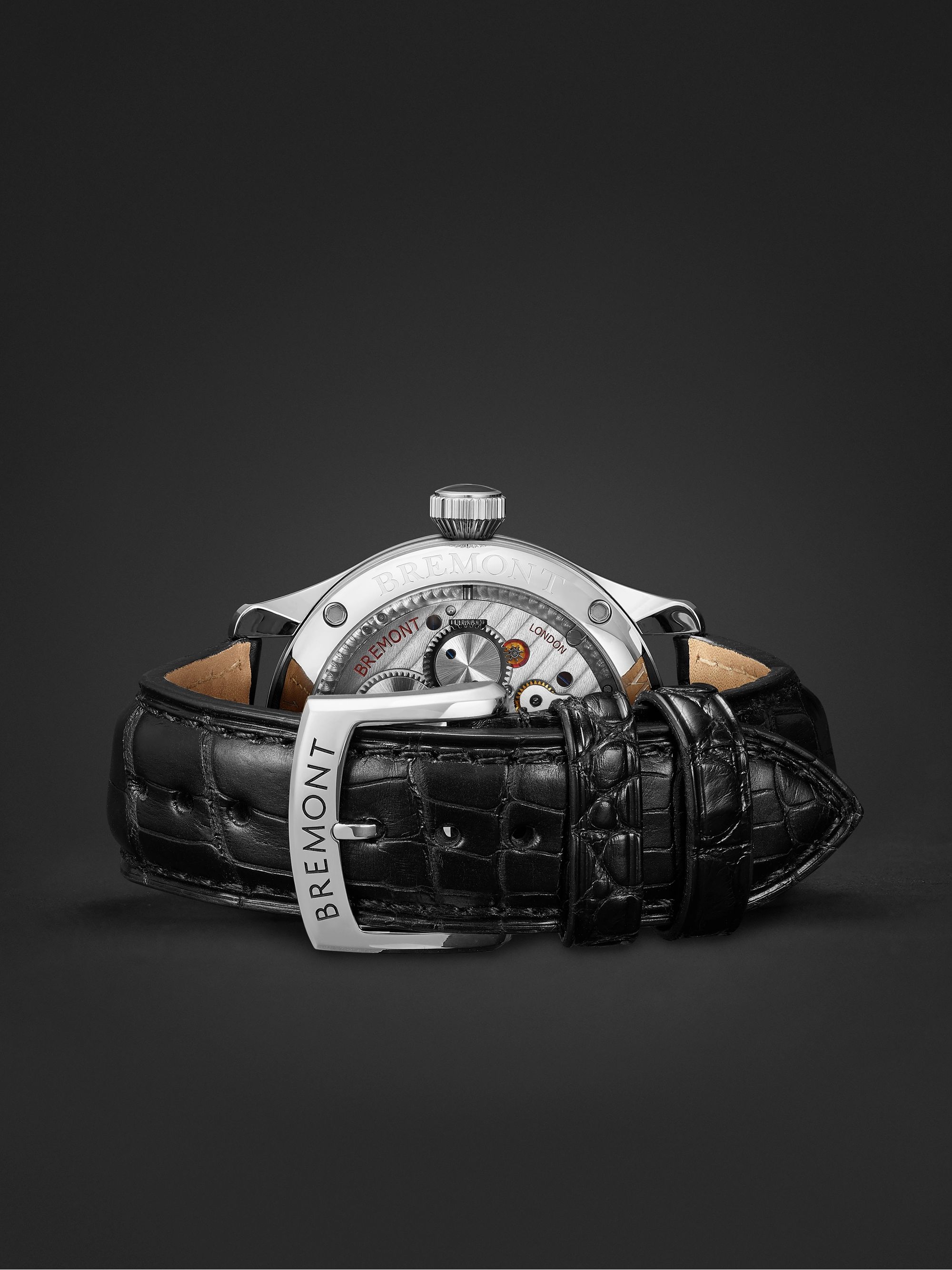 BREMONT Wright Flyer Limited Edition Automatic 43mm Stainless Steel and Leather Watch, Ref. No. WF-SS