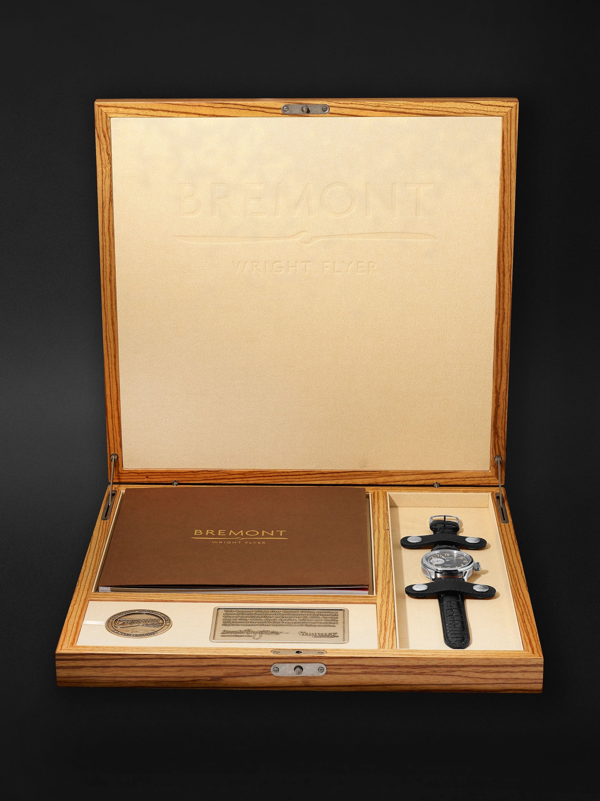 BREMONT Wright Flyer Limited Edition Automatic 43mm Stainless Steel and Leather Watch, Ref. No. WF-SS