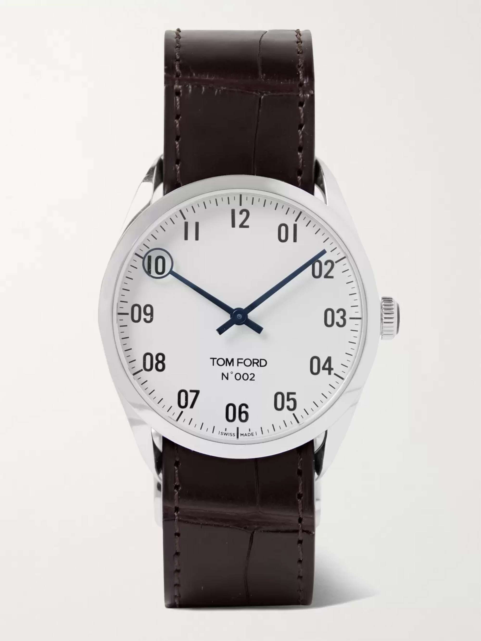 TOM FORD TIMEPIECES 002 38mm Stainless Steel and Alligator Watch