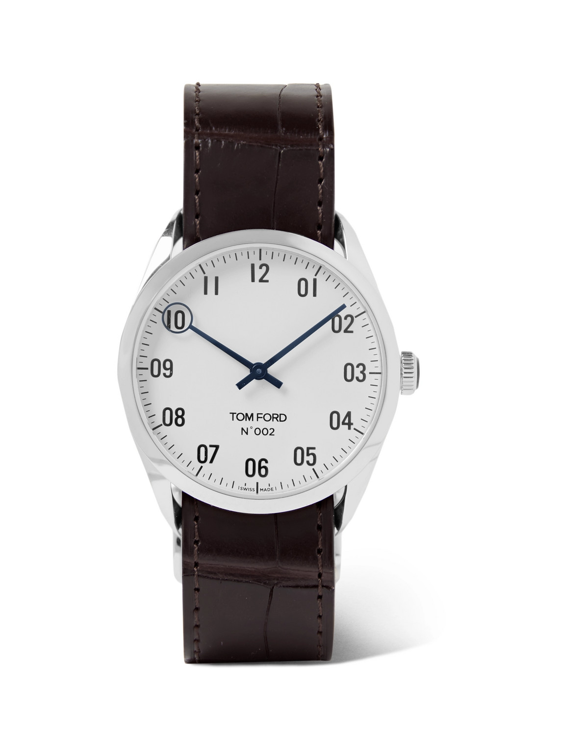TOM FORD Timepieces 002 38mm Stainless Steel and Alligator Watch Smart Closet