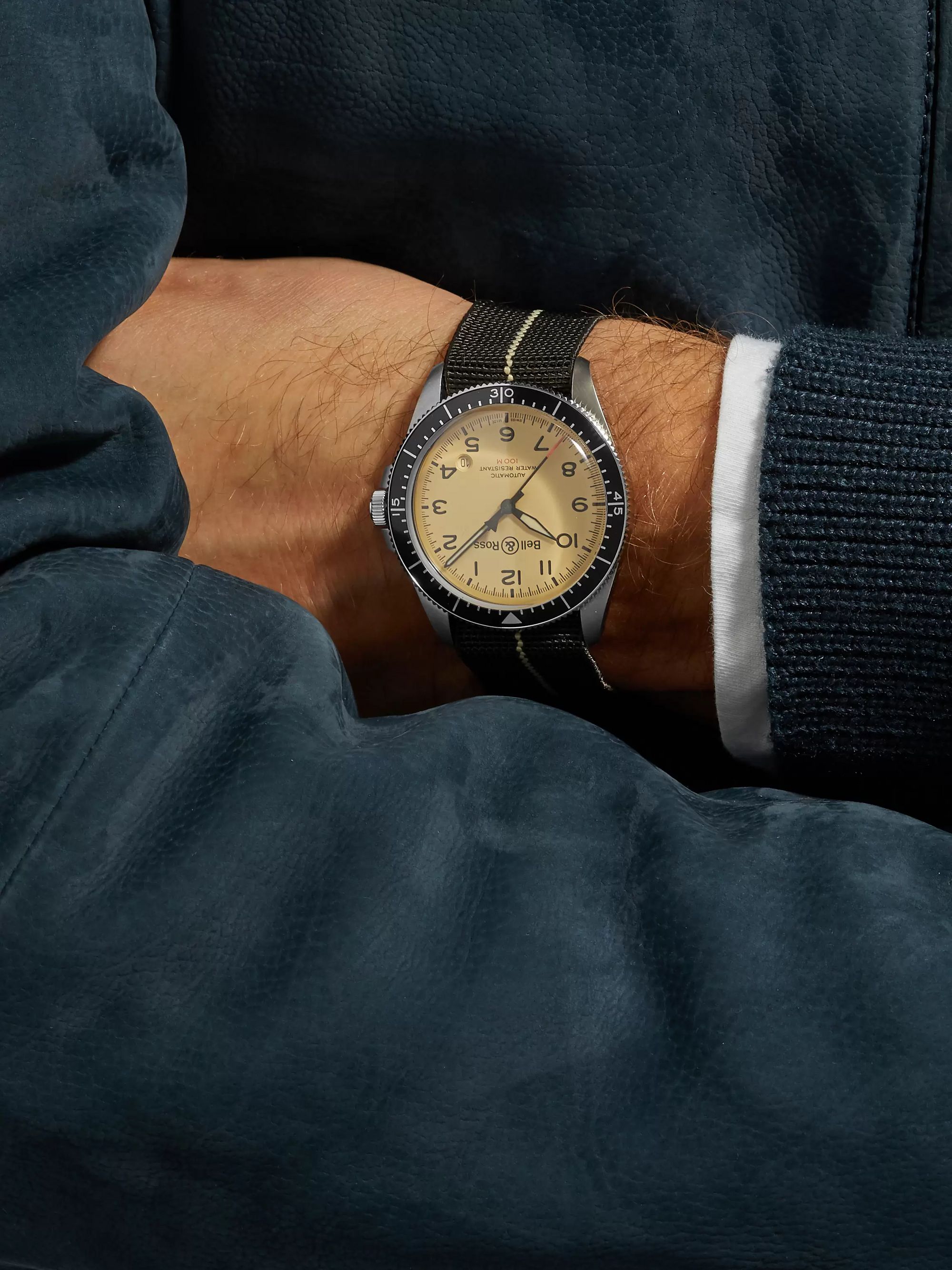 BELL ROSS BR V2 92 Military Beige Automatic 41mm Stainless Steel