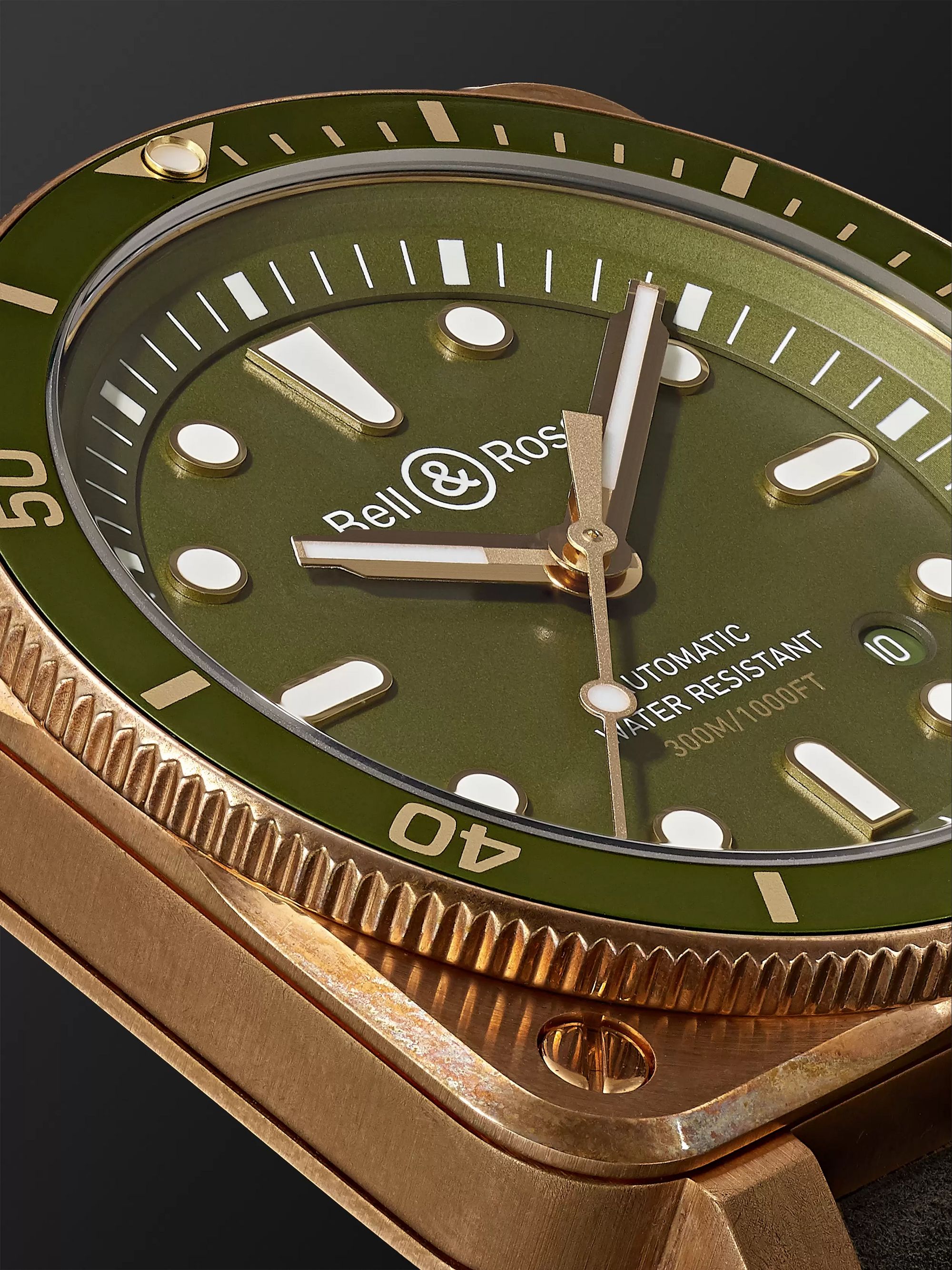 BELL & ROSS BR 03-92 Diver Limited Edition Automatic 42mm Bronze, Stainless Steel and Leather Watch