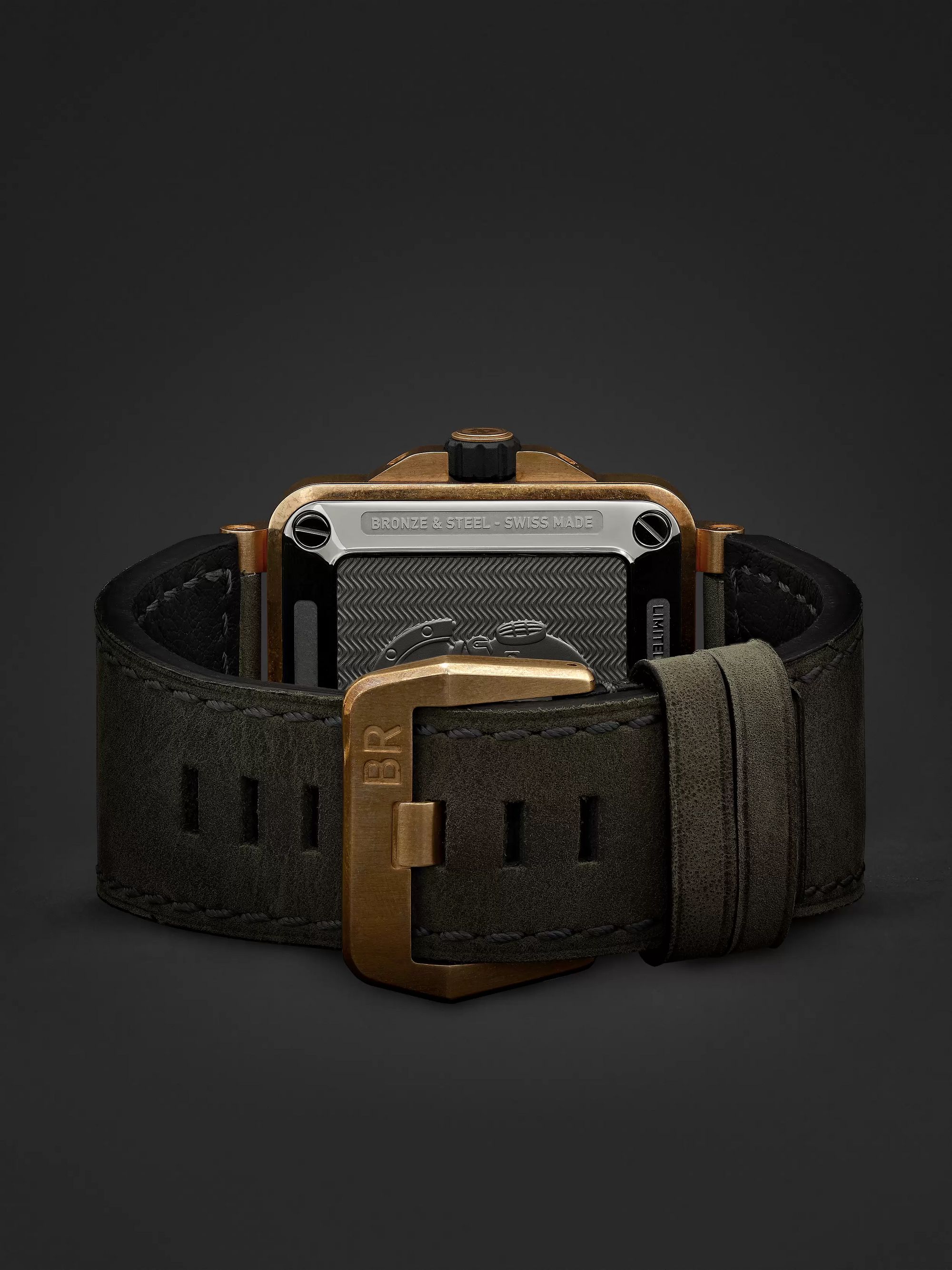 BELL & ROSS BR 03-92 Diver Limited Edition Automatic 42mm Bronze, Stainless Steel and Leather Watch